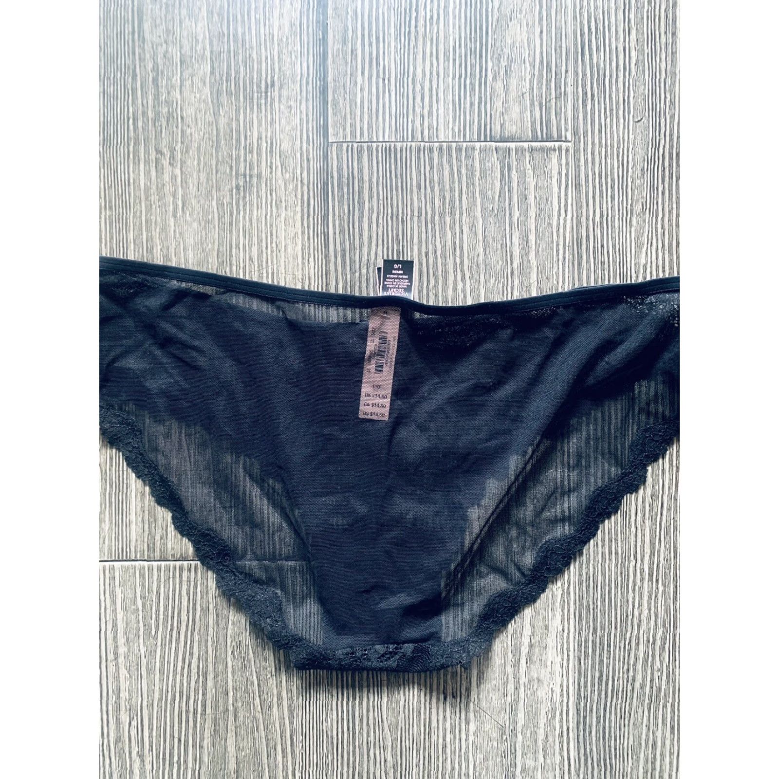Victoria's Secret VINTAGE Victoria's Secret DREAM ANGELS Panties Large Black Hipkini Lace Women Size 36" / US 14 / IT 50 - 5 Thumbnail