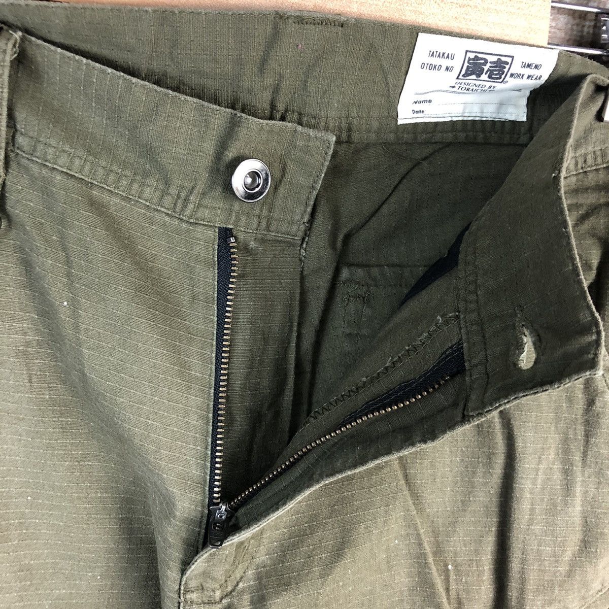 Japanese Brand Tora Green Cargo Multipocket Joggers Pants #A2533 Size US 28 / EU 44 - 15 Thumbnail