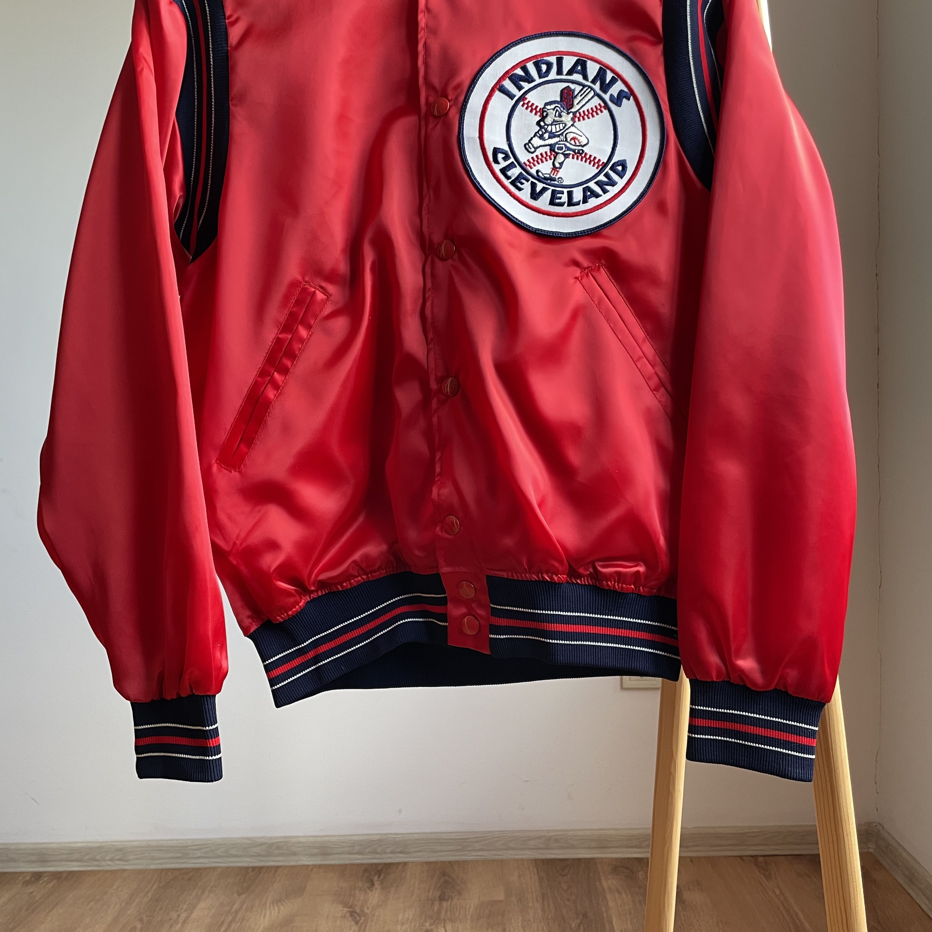 Vintage Indians Cleveland MLB Vintage 70's 80's Satin Bomber Size US M / EU 48-50 / 2 - 4 Thumbnail