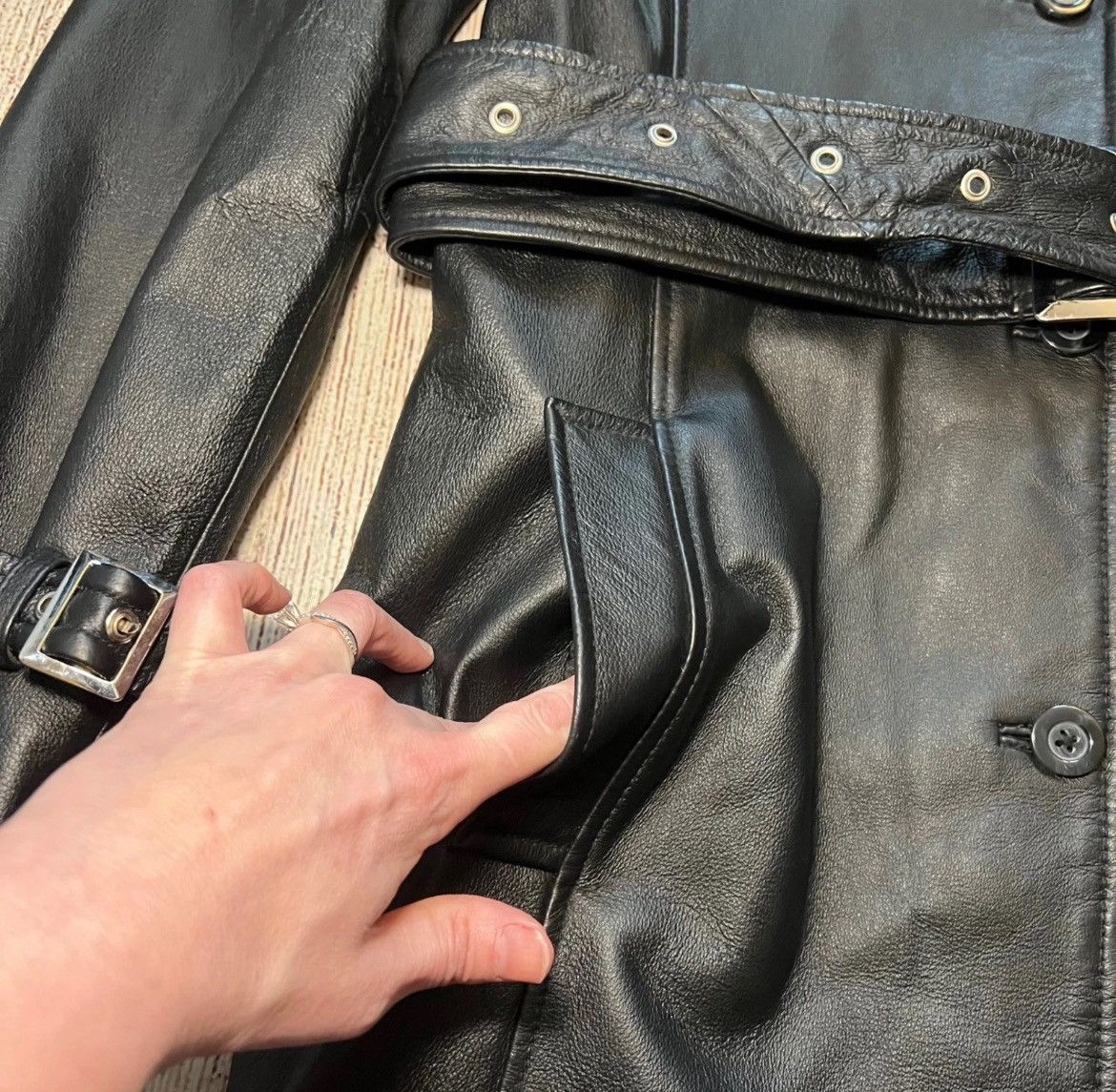 Other VTG 90s Terry Lewis Luxuries Leather Trench Coat Womens M Size M / US 6-8 / IT 42-44 - 6 Thumbnail