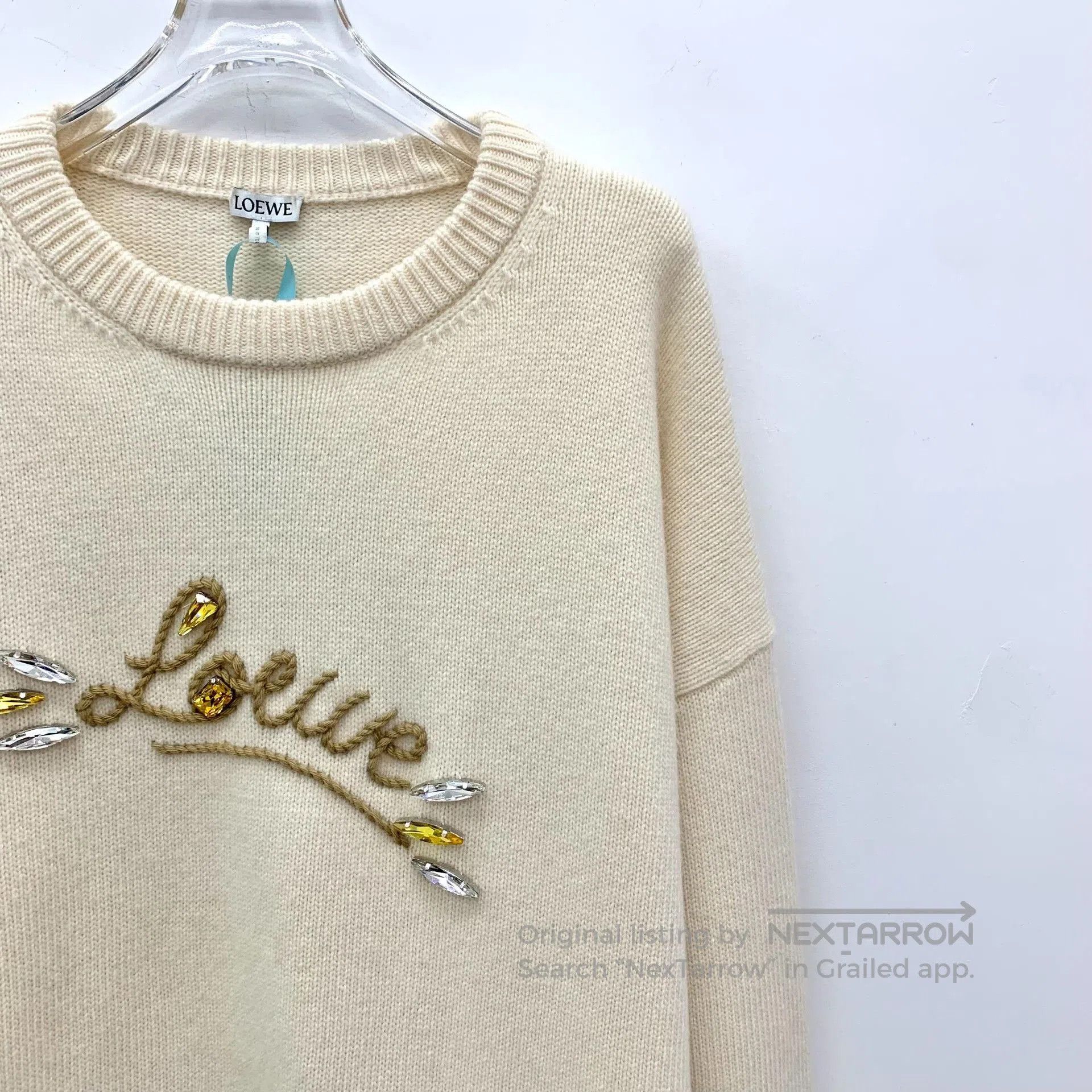 Loewe Loewe Logo Embroidery Diamond Wool Knit Sweater. Size L / US 10 / IT 46 - 3 Thumbnail