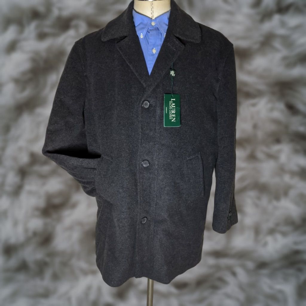 Ralph Lauren Ralph Lauren Car Coat (Gray) 38R Small Wool Flannel Quilt Lined Jacket - Regular Mens Size US XXS / EU 40 - 1 Thumbnail