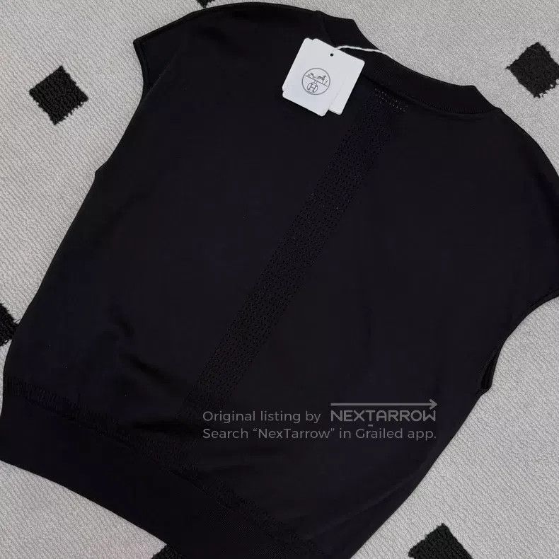 Hermes Hermes Black Round Neck Knit Vest Size XS / US 0-2 / IT 36-38 - 3 Thumbnail