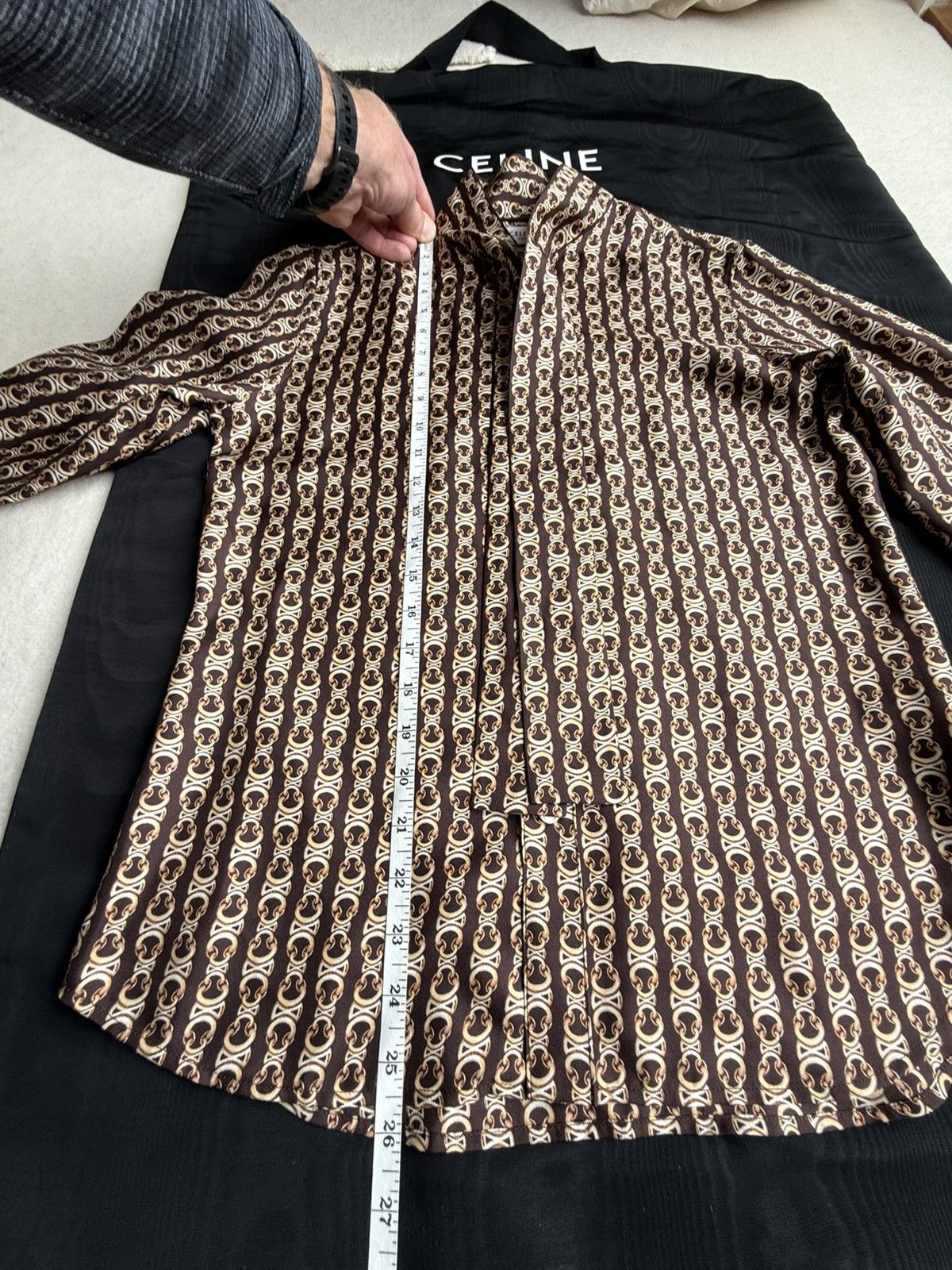 Celine FW24 $1.8k Celine Triomphe silk bow tie shirt Hedi Slimane Size US S / EU 44-46 / 1 - 9 Thumbnail