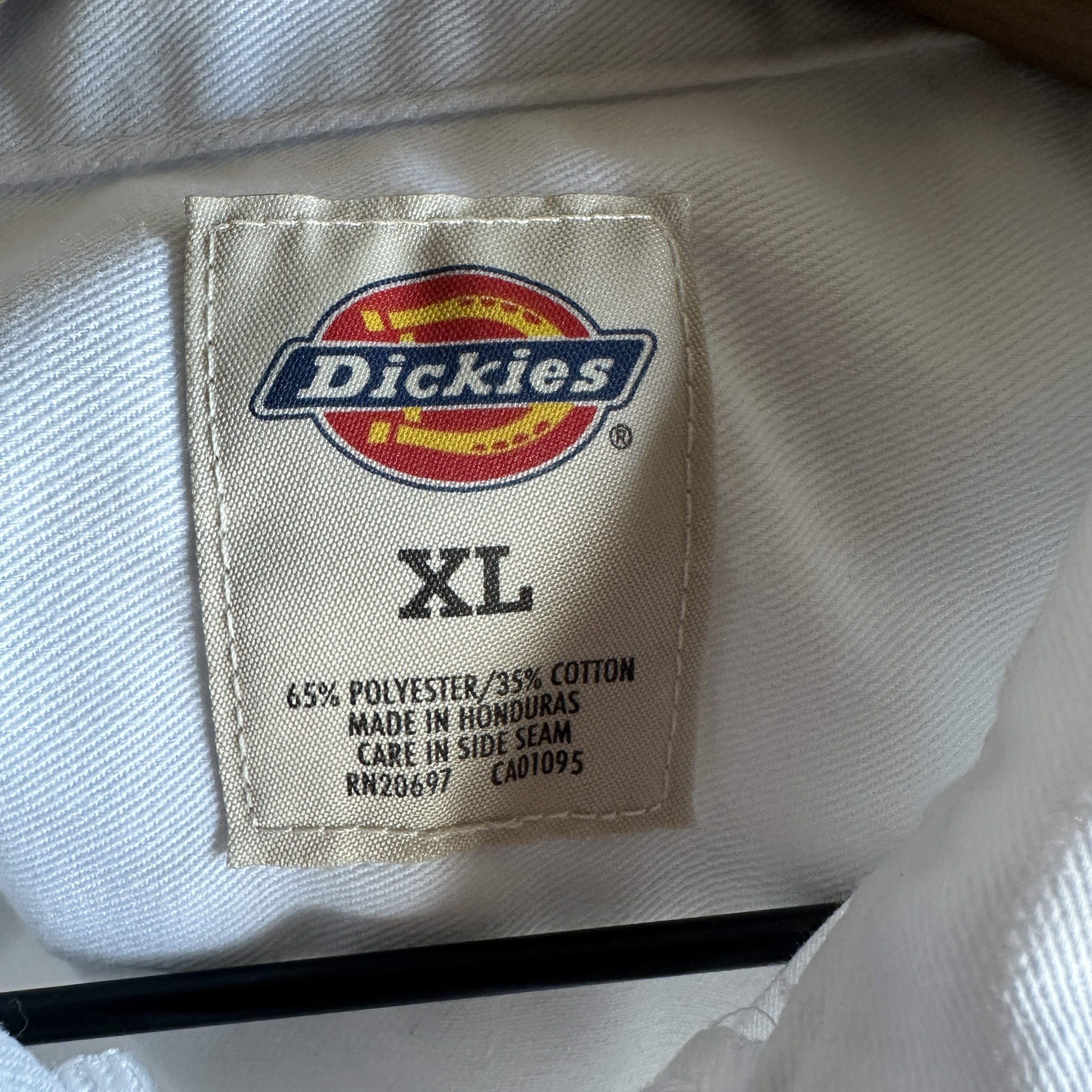 Dickies Dickies Button Up Shirt Mens XL White Long Sleeve Workwear Size US XL / EU 56 / 4 - 7 Thumbnail