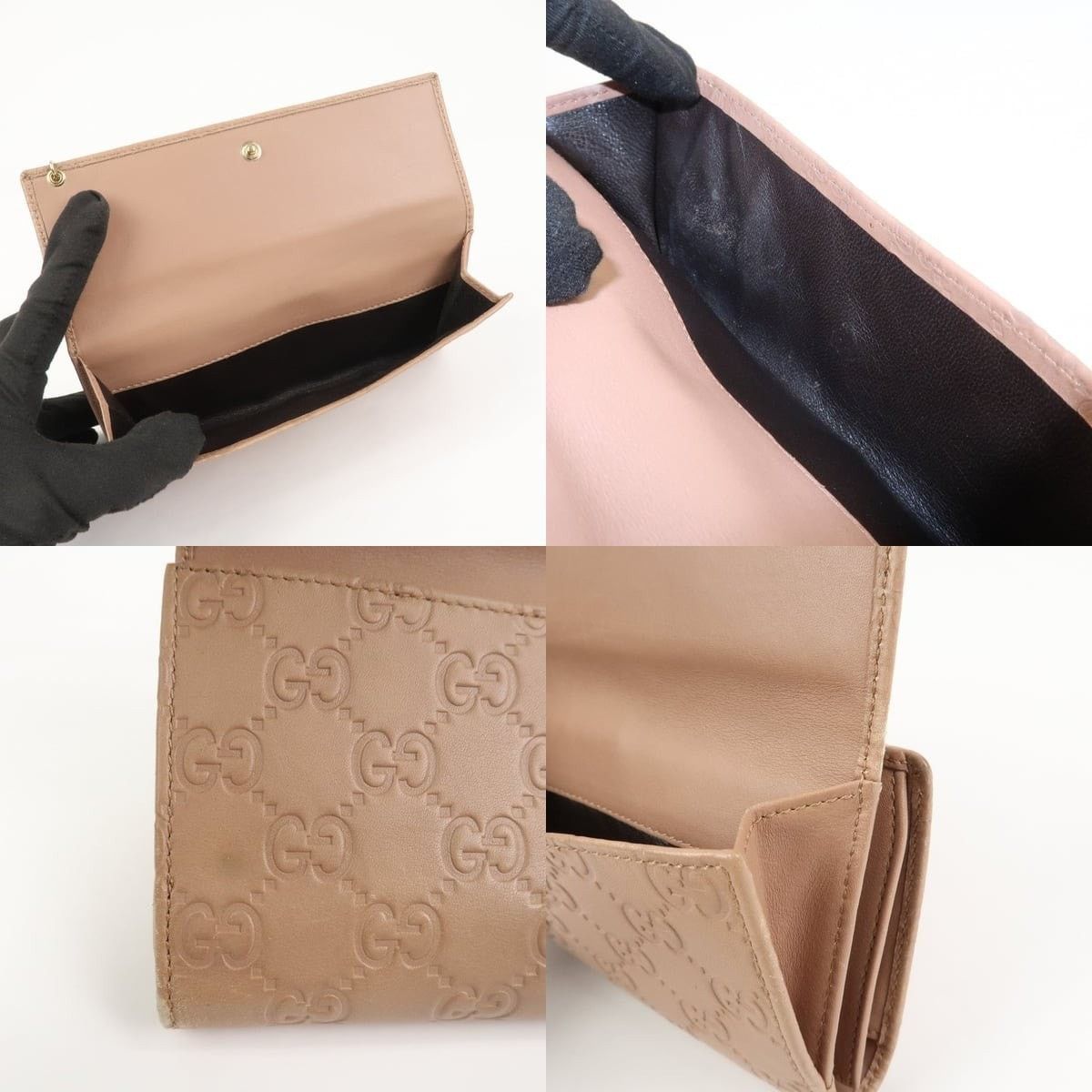 Gucci Gucci Guccissima Interlocking G Leather Wallet Tan Size ONE SIZE - 6 Thumbnail