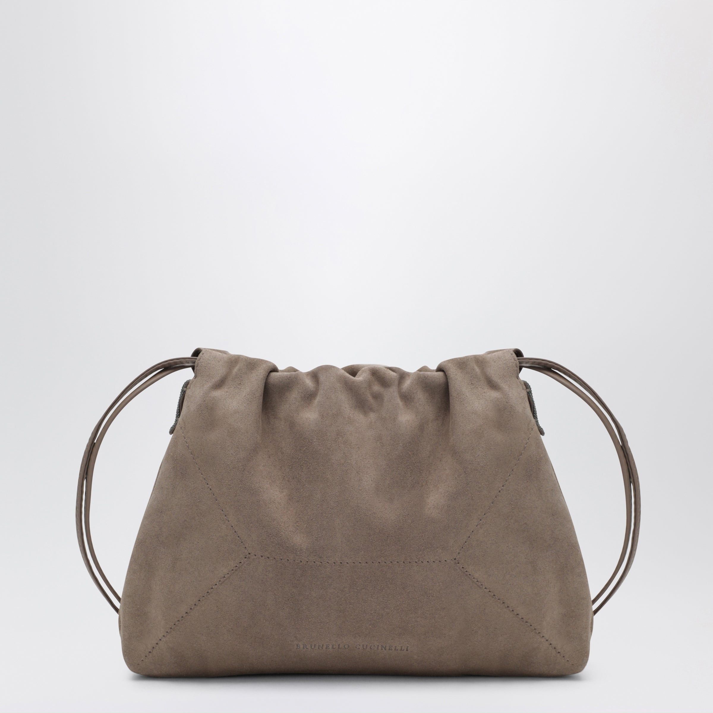Brunello Cucinelli Brunello Cucinelli Bc Duo Pouch Brown Suede Bag With Monile Detail Size ONE SIZE - 1 Thumbnail