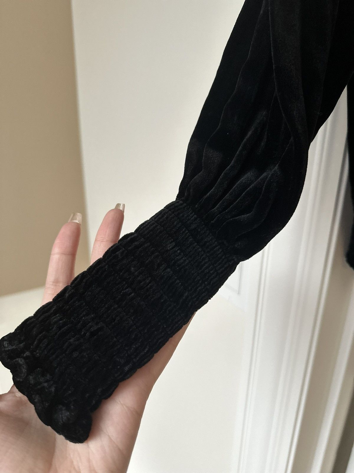 Frame Frame Ruffled Velvet Turtleneck Top Size XS Size XS / US 0-2 / IT 36-38 - 7 Thumbnail