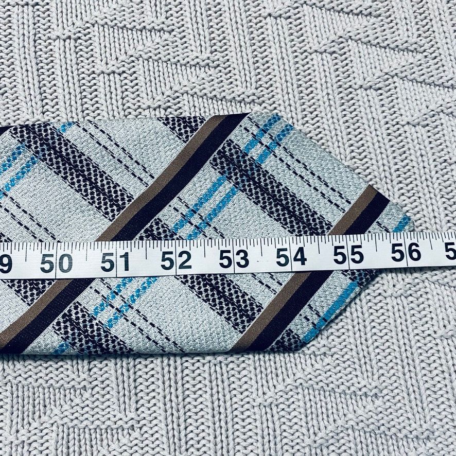 Oleg Cassini Vintage Gimbels Oleg Cassini blue plaid tie Size ONE SIZE - 5 Thumbnail
