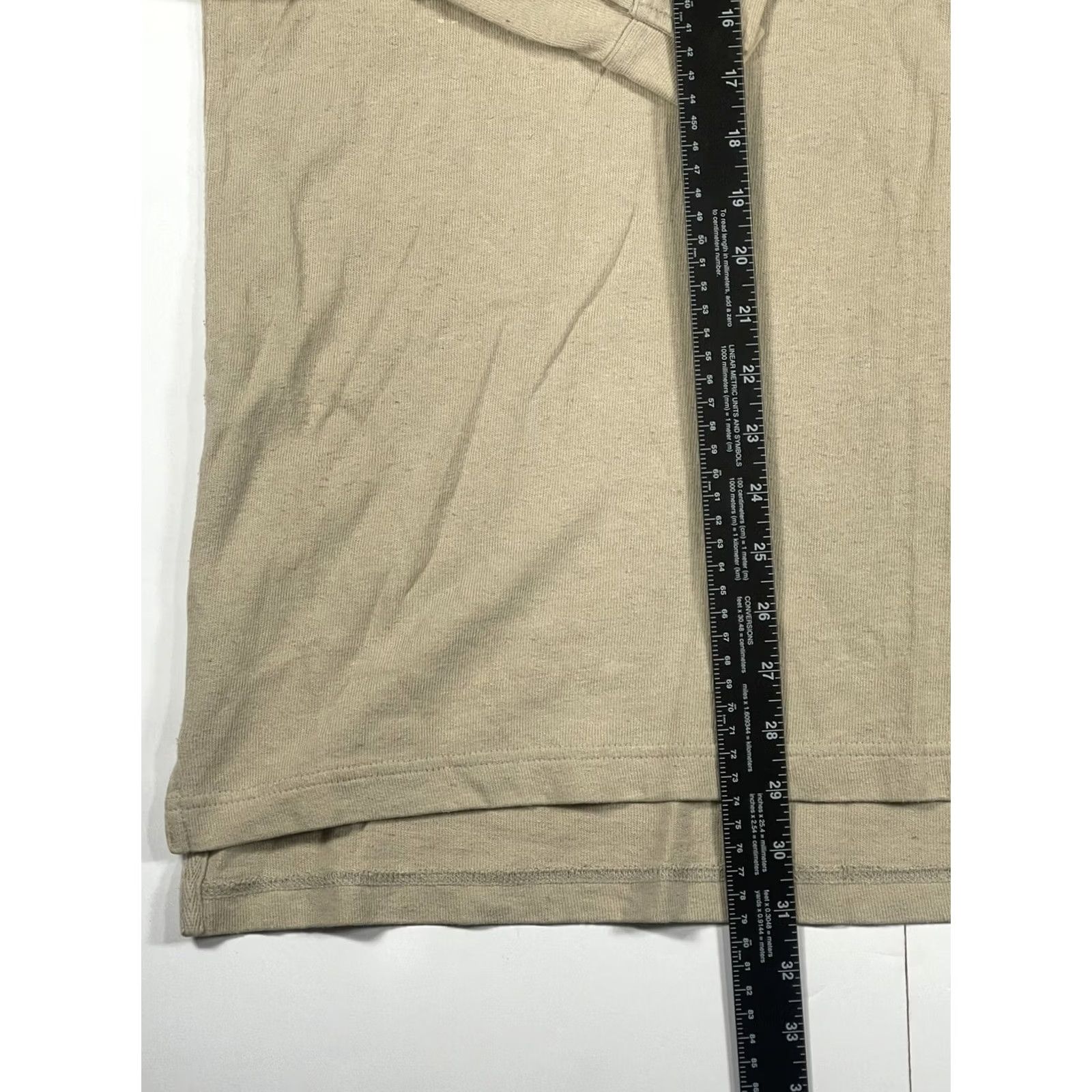 Vintage Structure Mens Long Sleeve Polo Shirt L Beige Collared Button 100% Cotton Size US L / EU 52-54 / 3 - 3 Thumbnail