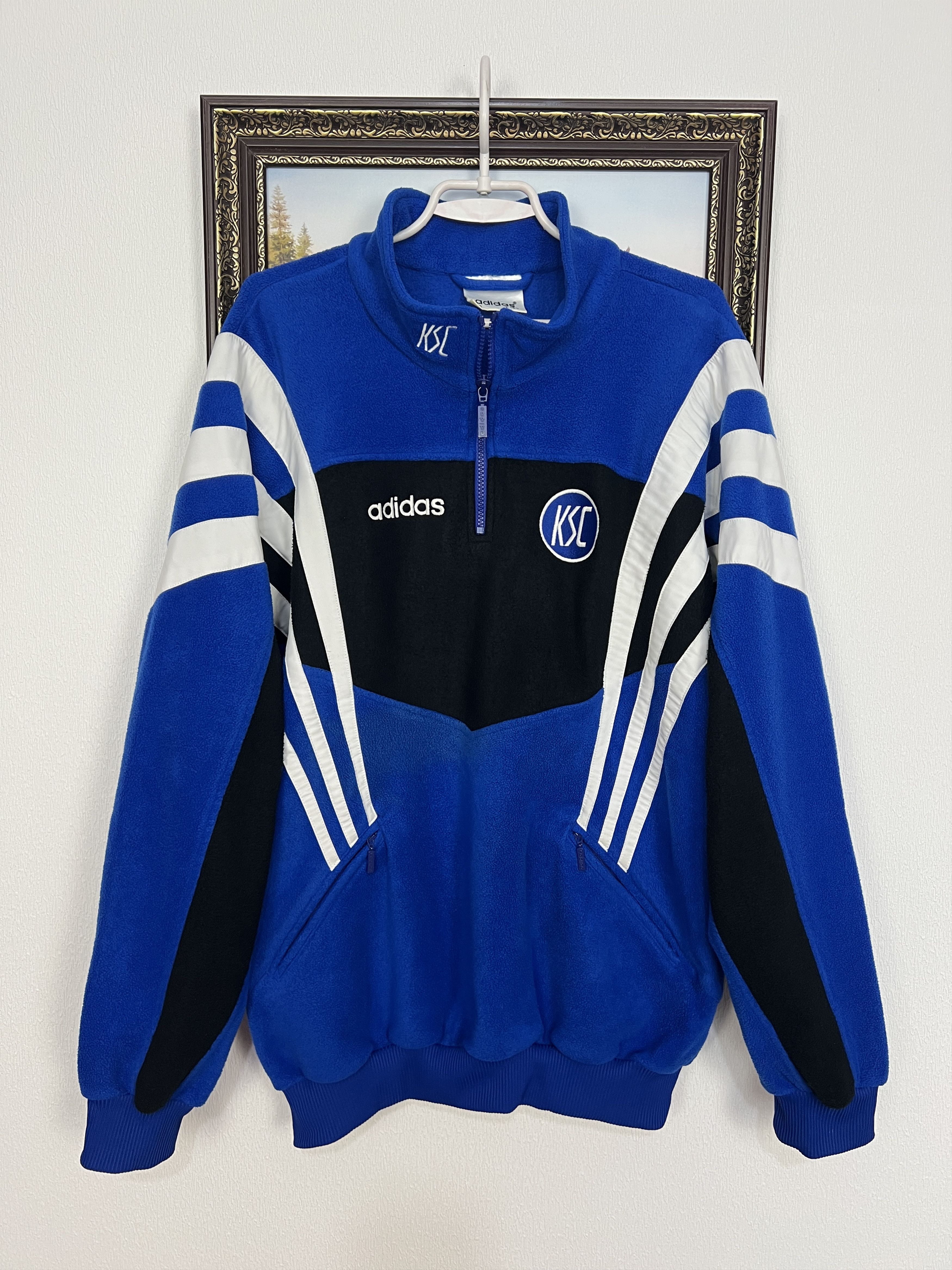 Vintage Karlsruher Football Fleece Jacket Soccer Track Top