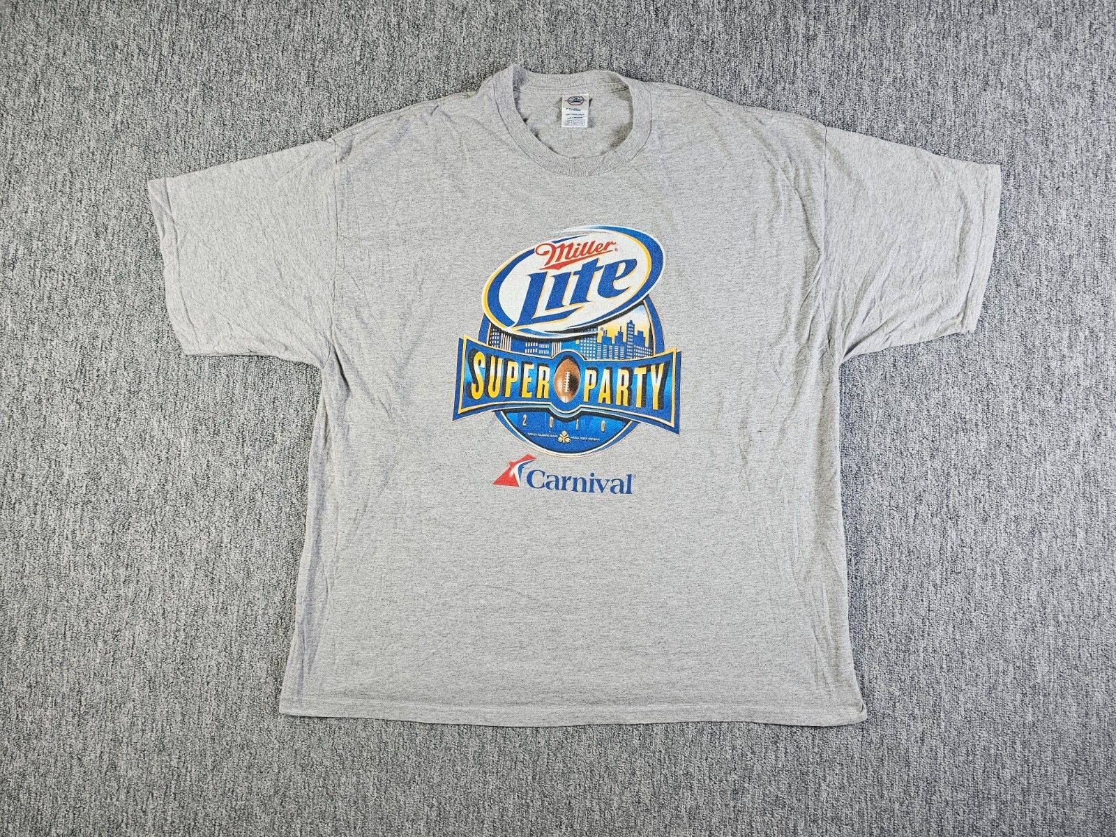 Delta Miller Lite Super Bowl Party Promo T-Shirt Delta 3XL Y2K Size US XXL / EU 58 / 5 - 2 Thumbnail