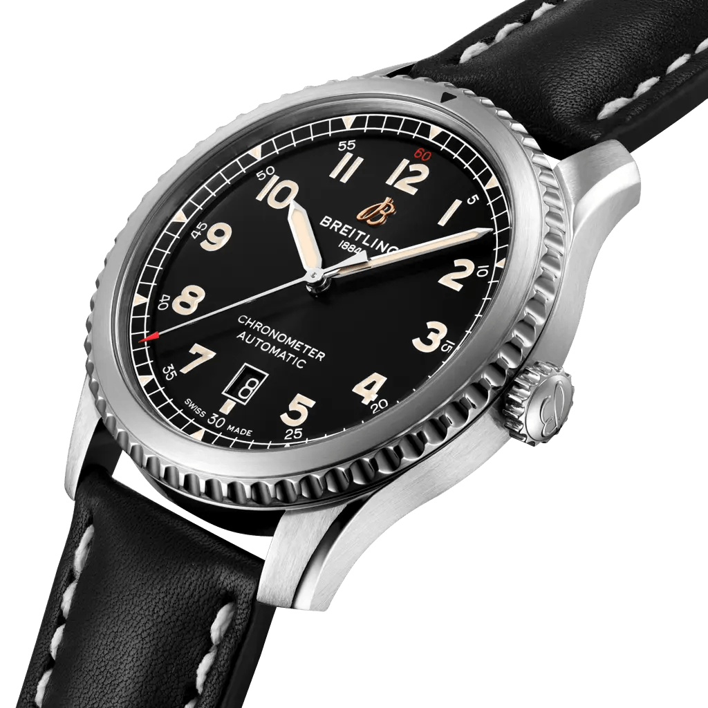 Breitling o1mt1gz0125 Size: OS / Aviator 8 Watch in Black & Silver Size ONE SIZE - 2 Thumbnail