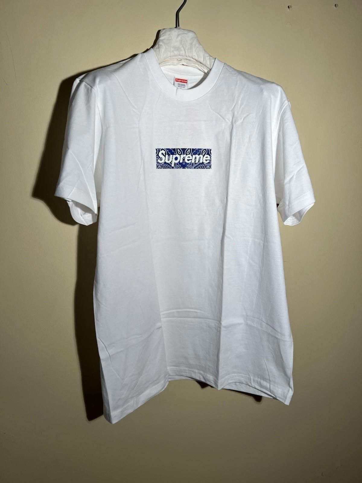 Supreme FW19 Supreme Bandana Box Logo Tee White L 2019 Size US L / EU 52-54 / 3 - 3 Thumbnail