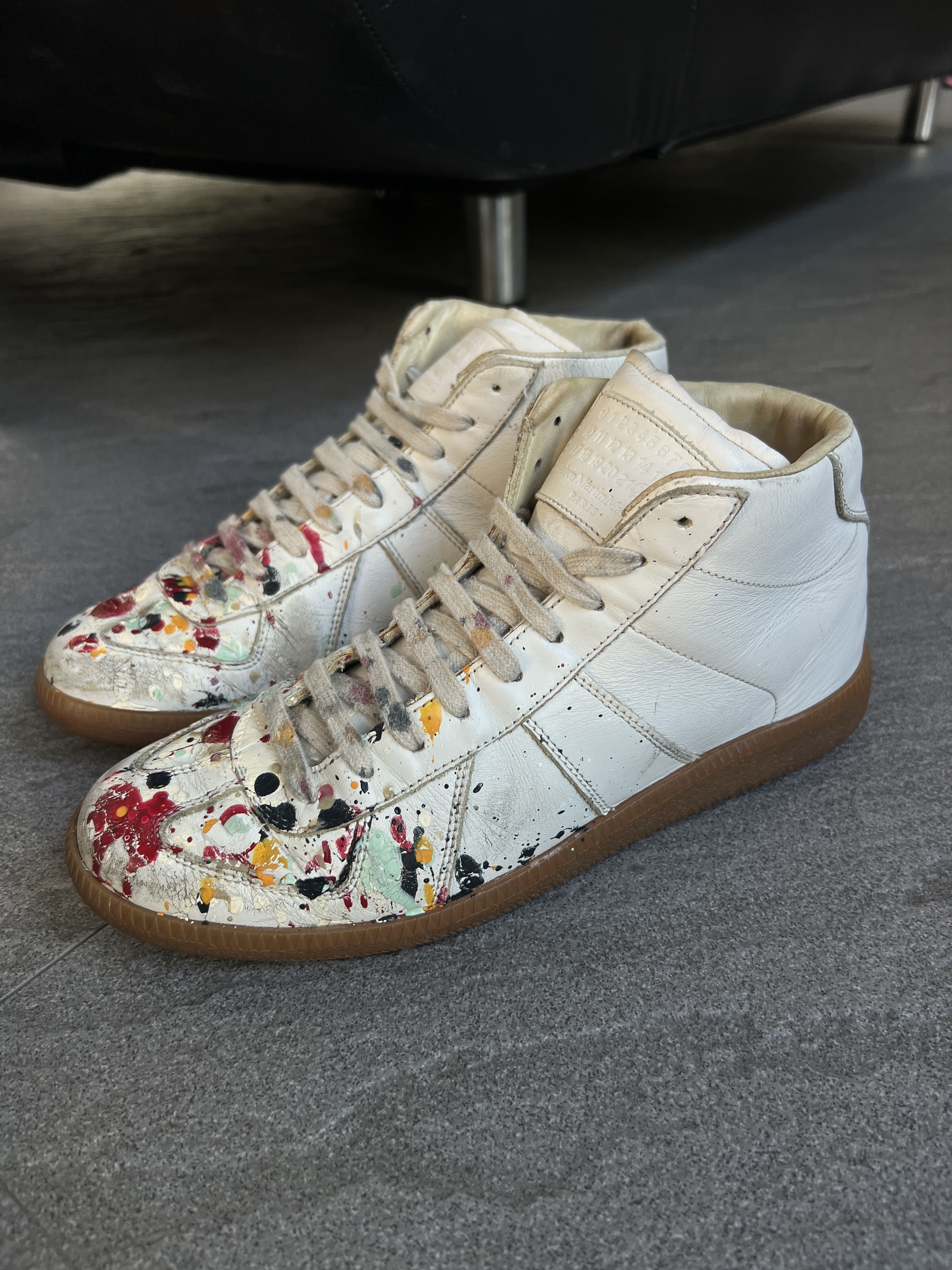 Maison Margiela Maison Margiela Paint Splatter Replica High Top EU40 Size US 7 / EU 40 - 2 Thumbnail