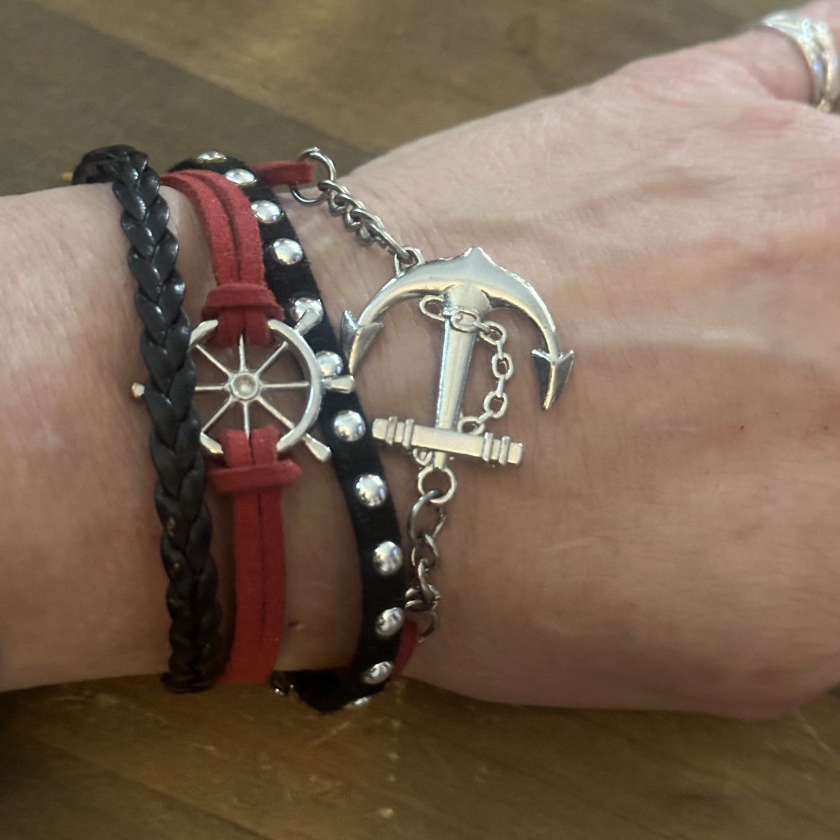 Other Nautical theme multi strand leather bracelet Size ONE SIZE - 5 Thumbnail