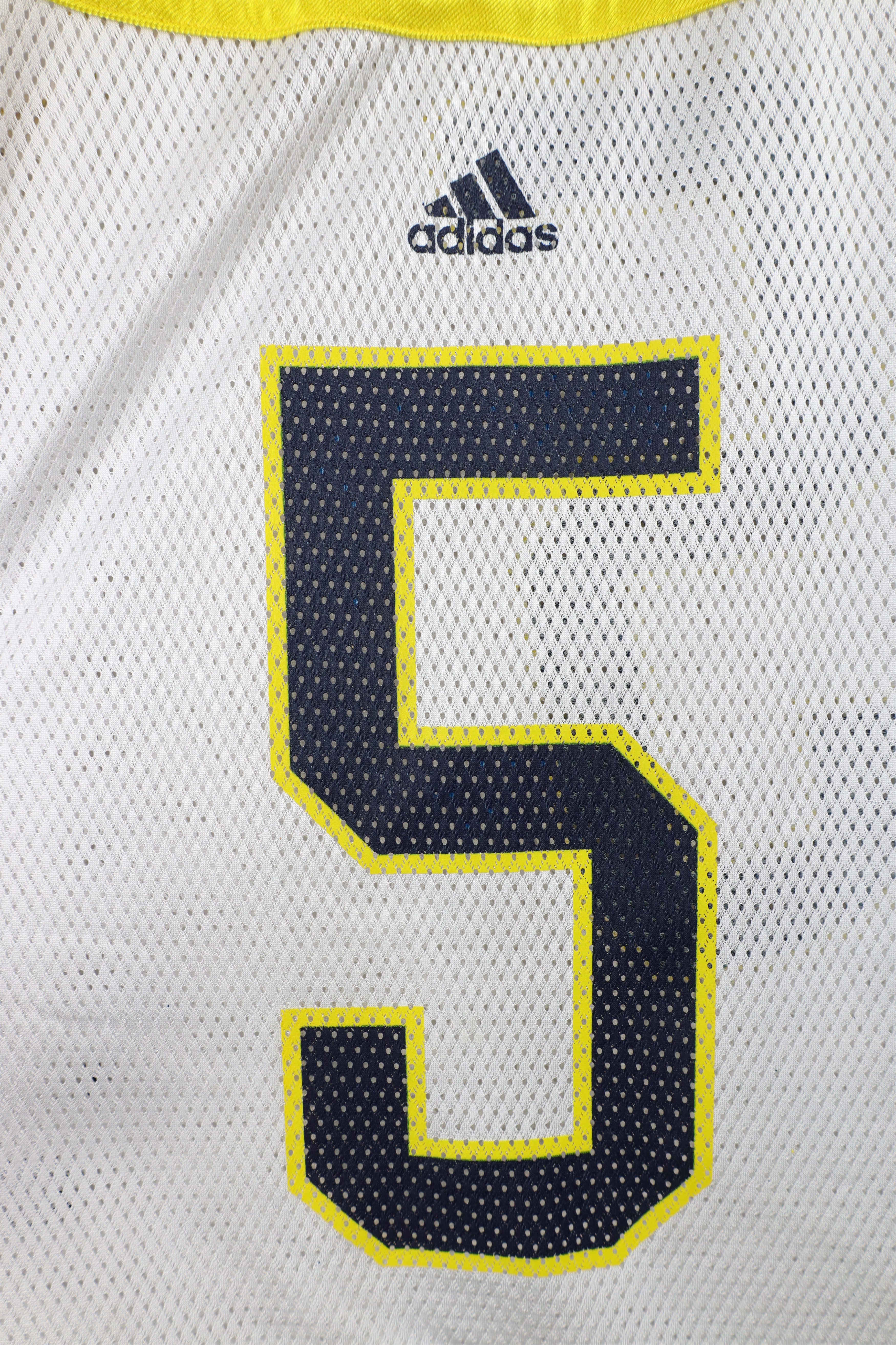 Adidas × Vintage Vintage Adidas University of Michigan Jersey White #5 Size US XXL / EU 58 / 5 - 7 Thumbnail