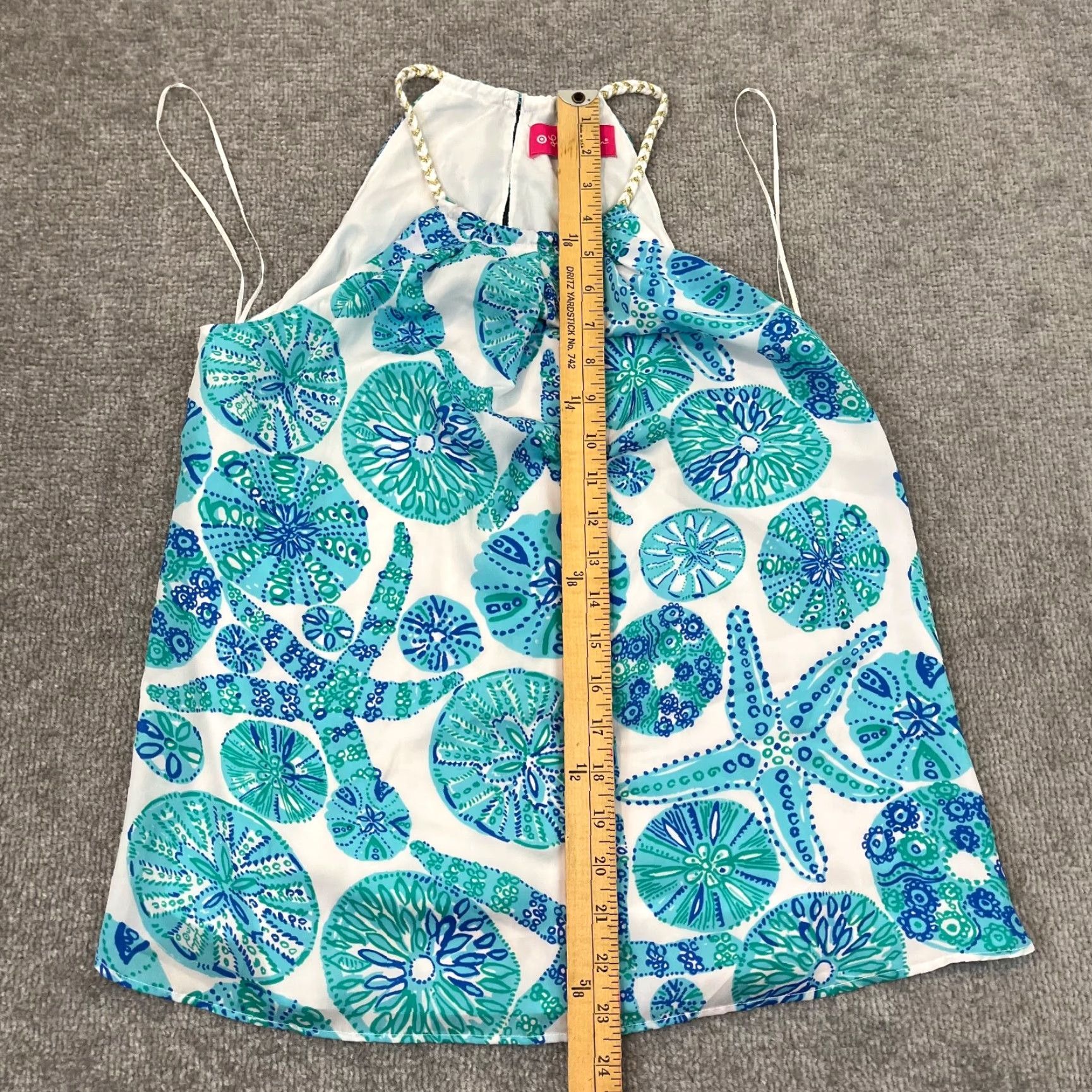 Lilly Pulitzer Lilly Pulitzer Top Womens Small Starfish Sand Dollar Preppy Lined Target Shirt Size S / US 4 / IT 40 - 4 Thumbnail