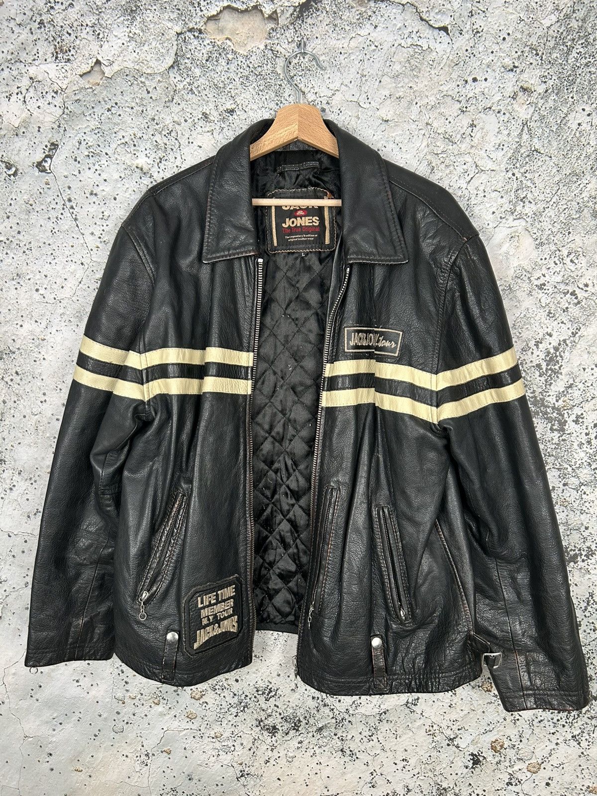 Genuine Leather × Japanese Brand LEATHER BIKER JACKET EMO ROCK