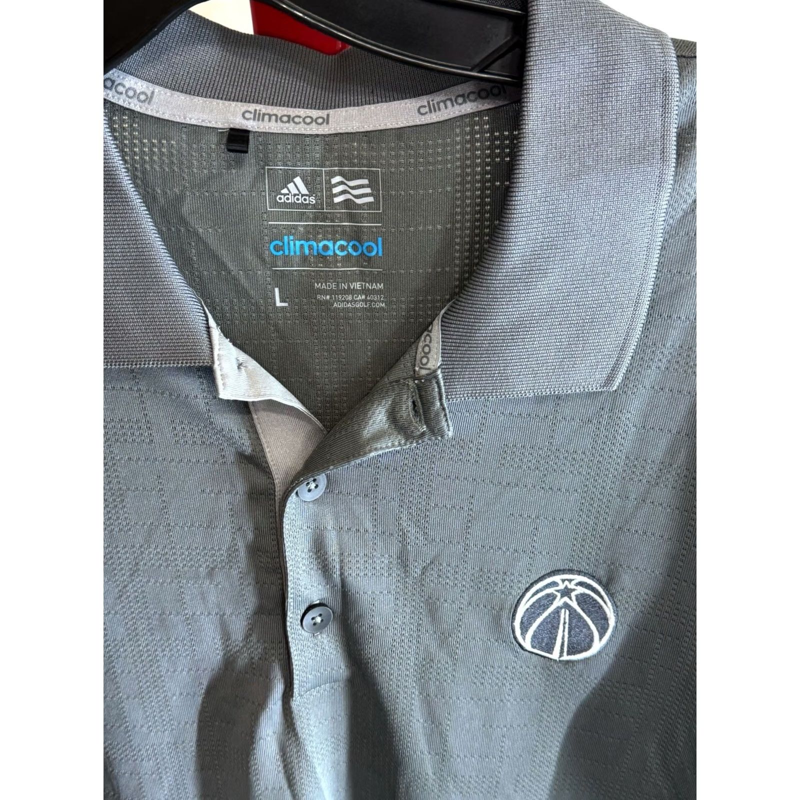 Adidas Adidas Polo Shirt Mens L POLO SHIRT Embroidered Basketball Large L Sharp POLO Shirt Adidas Mens L Polo Shirt Size US L / EU 52-54 / 3 - 4 Thumbnail