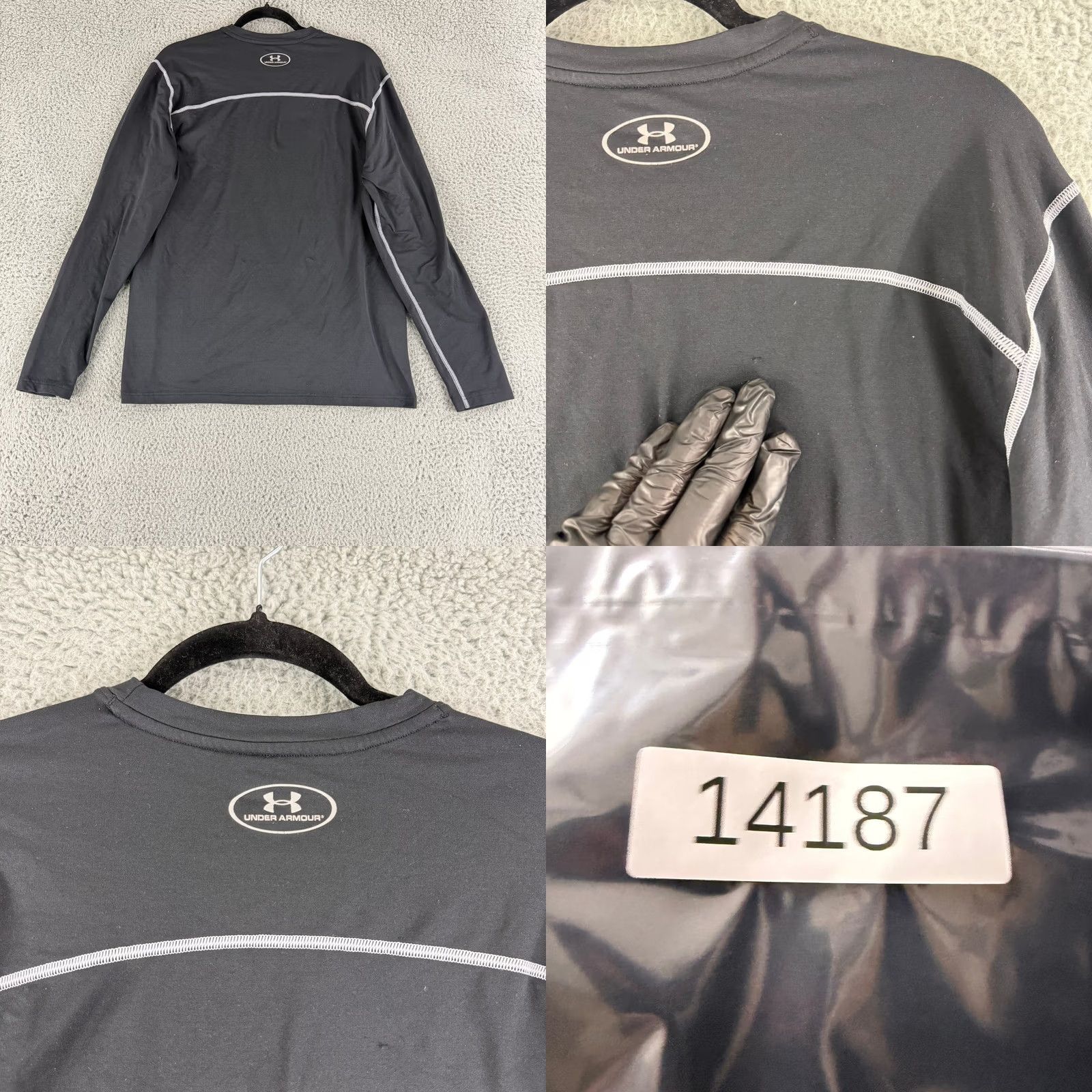 Under Armour Under Armour ColdGear Shirt Mens L Black Long Sleeve Fitted Base Layer Snag Size US L / EU 52-54 / 3 - 8 Thumbnail