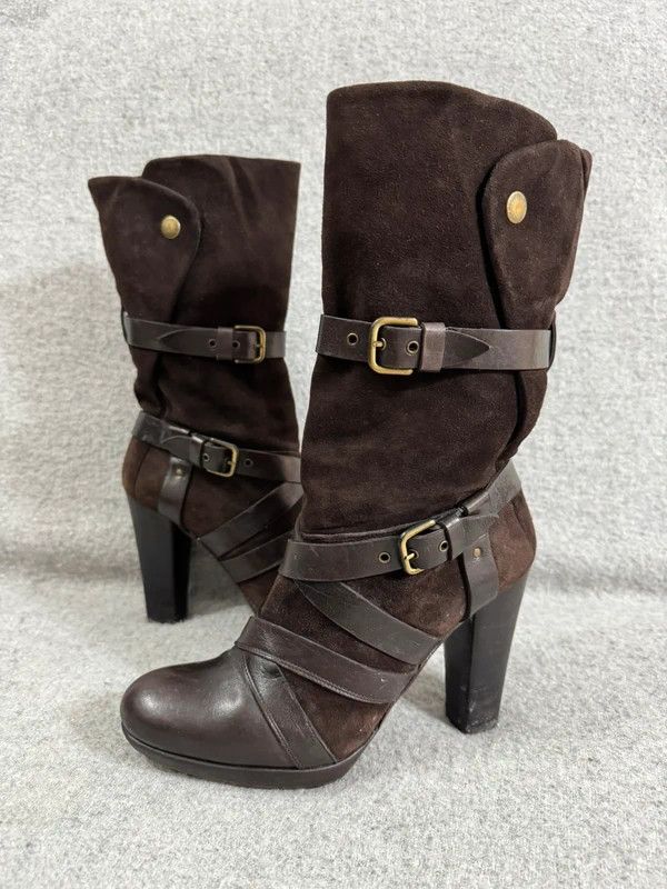 Stuart Weitzman Stuart Weitzman Wraparound Leather Suede Strap Boots 38 Size US 7.5 / IT 37.5 - 1 Thumbnail