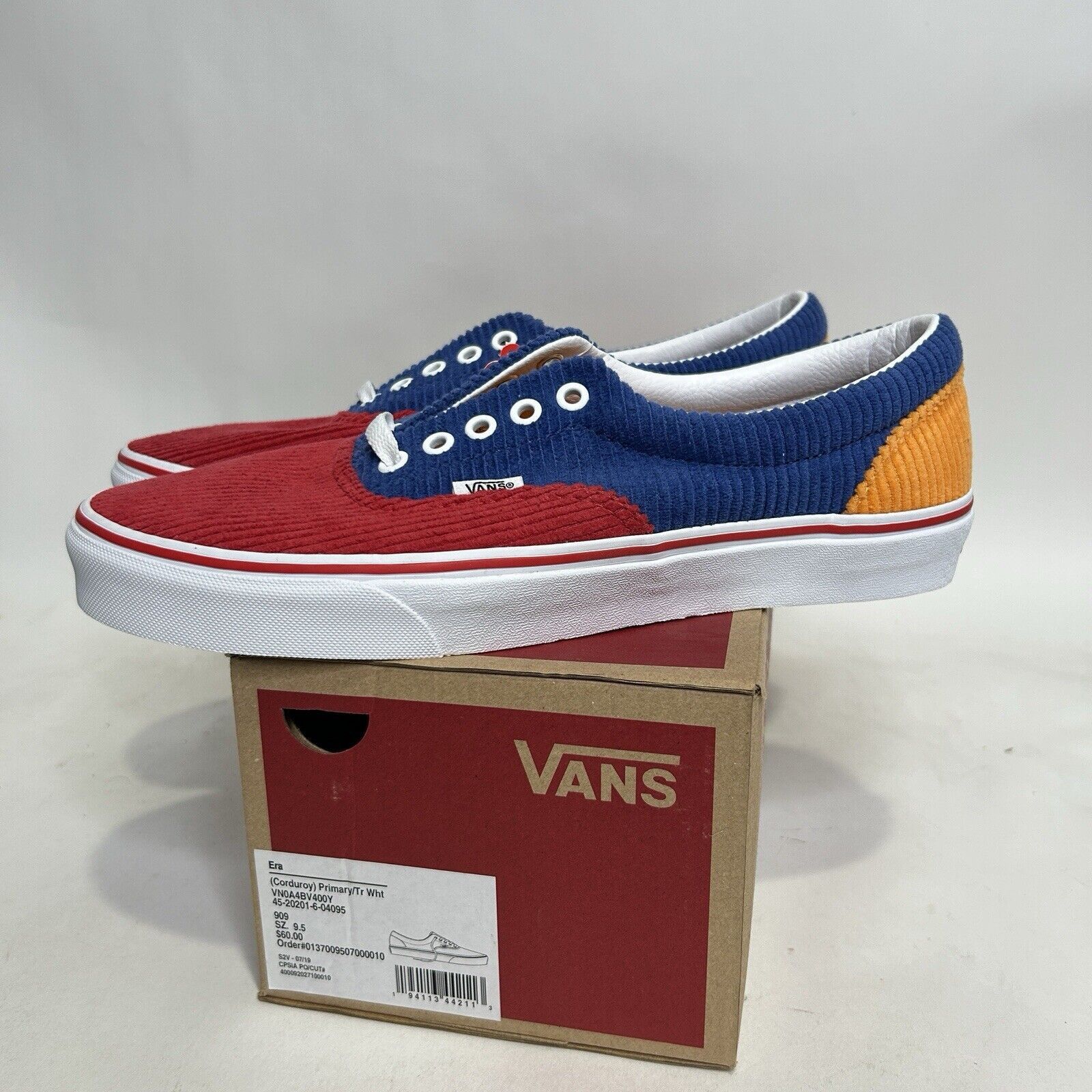 Vans VANS Era Corduroy “Blue Red Yellow” 2024 Size US 9.5 / EU 42-43 - 1 Thumbnail