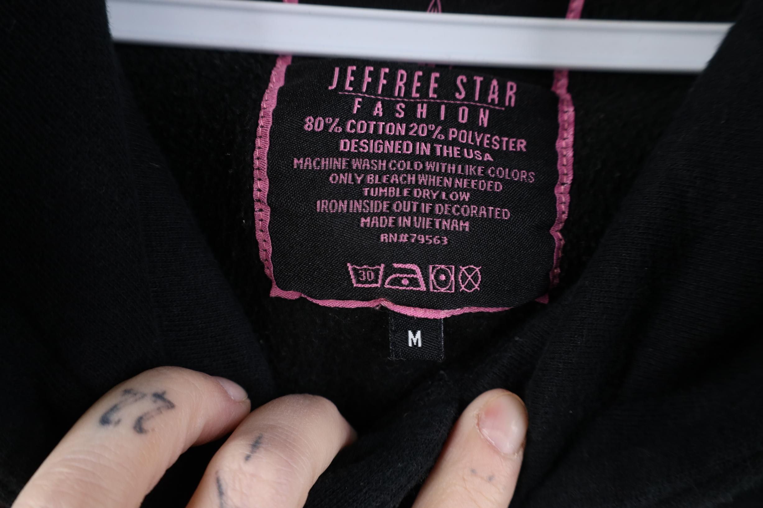 Vintage Jeffree Star Cosmetics 5 Year Anniversary Heavyweight Hoodie Size M / US 6-8 / IT 42-44 - 10 Thumbnail