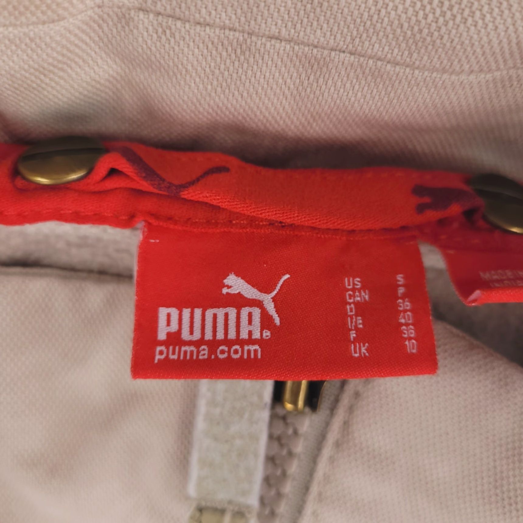 Puma Puma Coat Womens Small Overcoat Trench Canvas Beige Zip Brown Beige Size S / US 4 / IT 40 - 7 Thumbnail