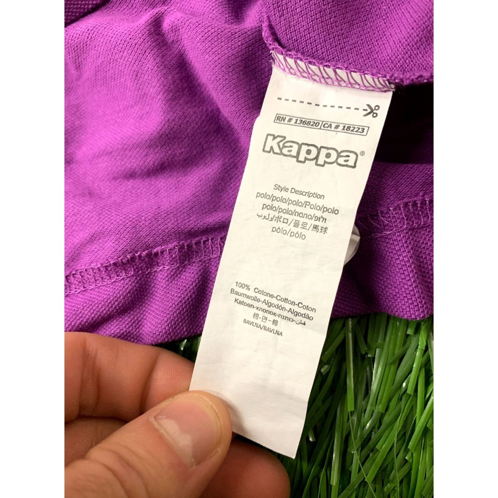Kappa Kappa Polo Shirt Mens Casual Short Sleeve Violet 2015 Jersey Cotton L Size Size US L / EU 52-54 / 3 - 7 Thumbnail