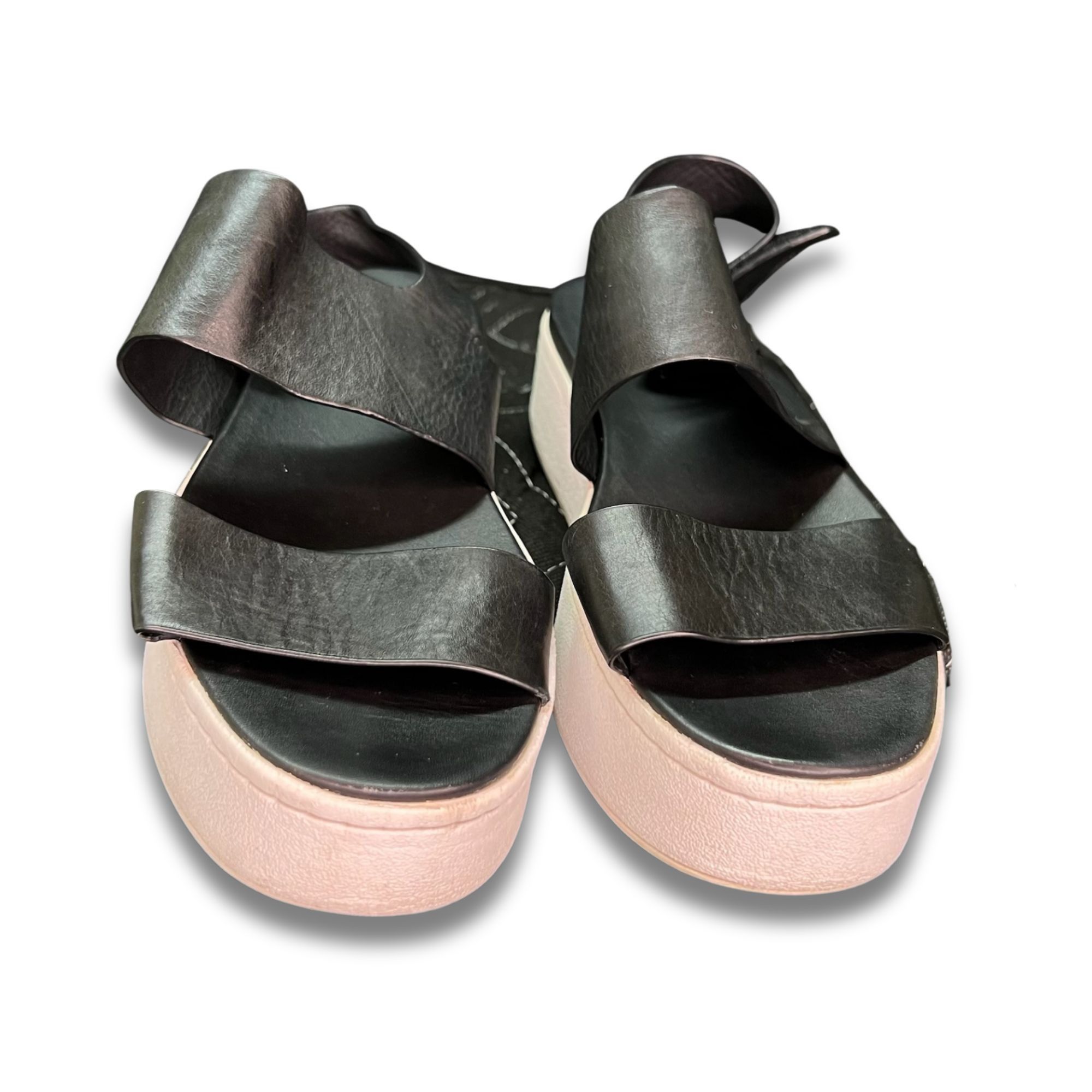 Vince Vince Westport Black Leather Platform Sandals Womens Size 8. Size US 8.5 / IT 38.5 - 2 Thumbnail