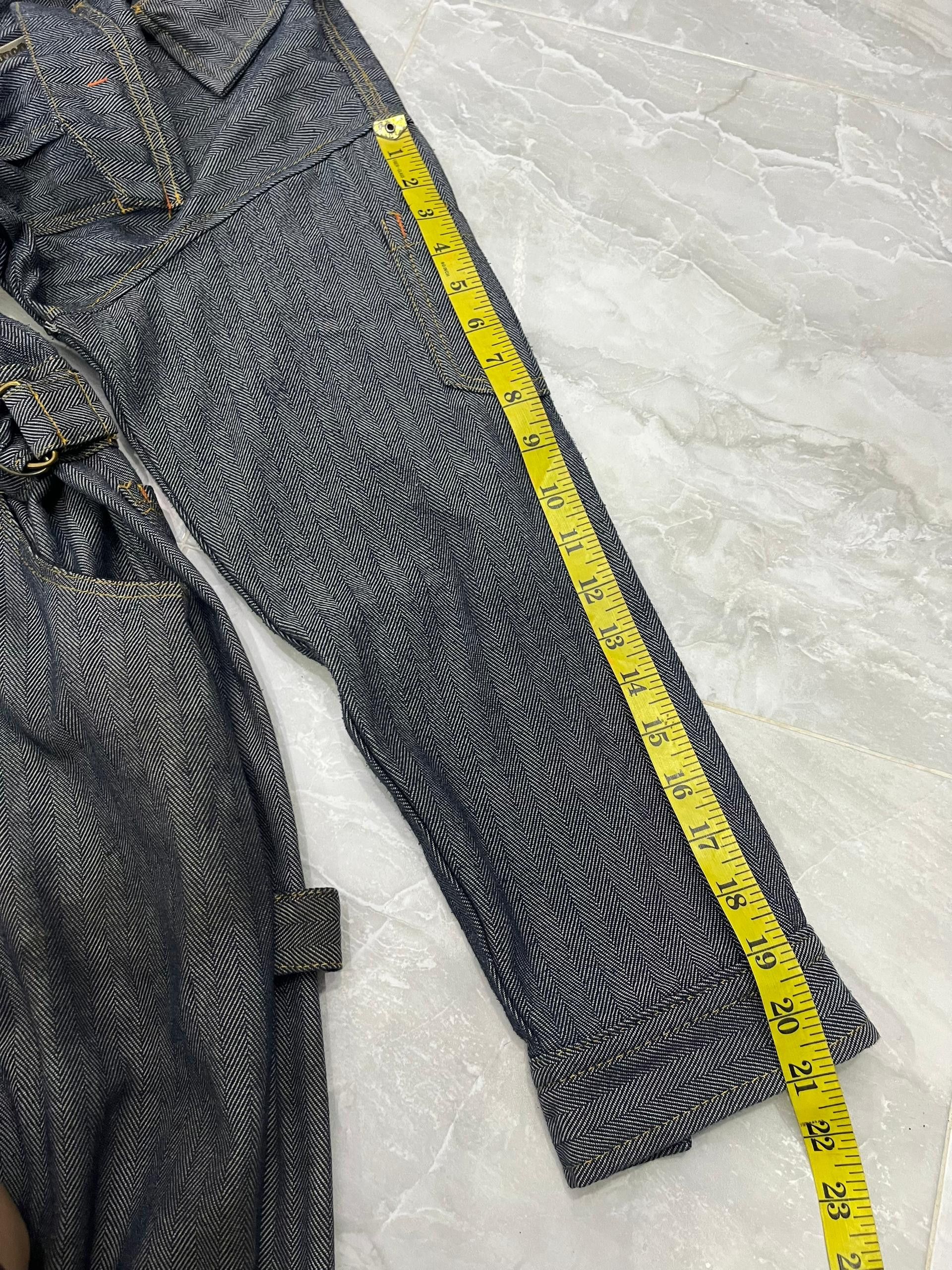 Japanese Brand Zack Styles Gold Herringbone Denim Coverall Size US S / EU 44-46 / 1 - 19 Thumbnail