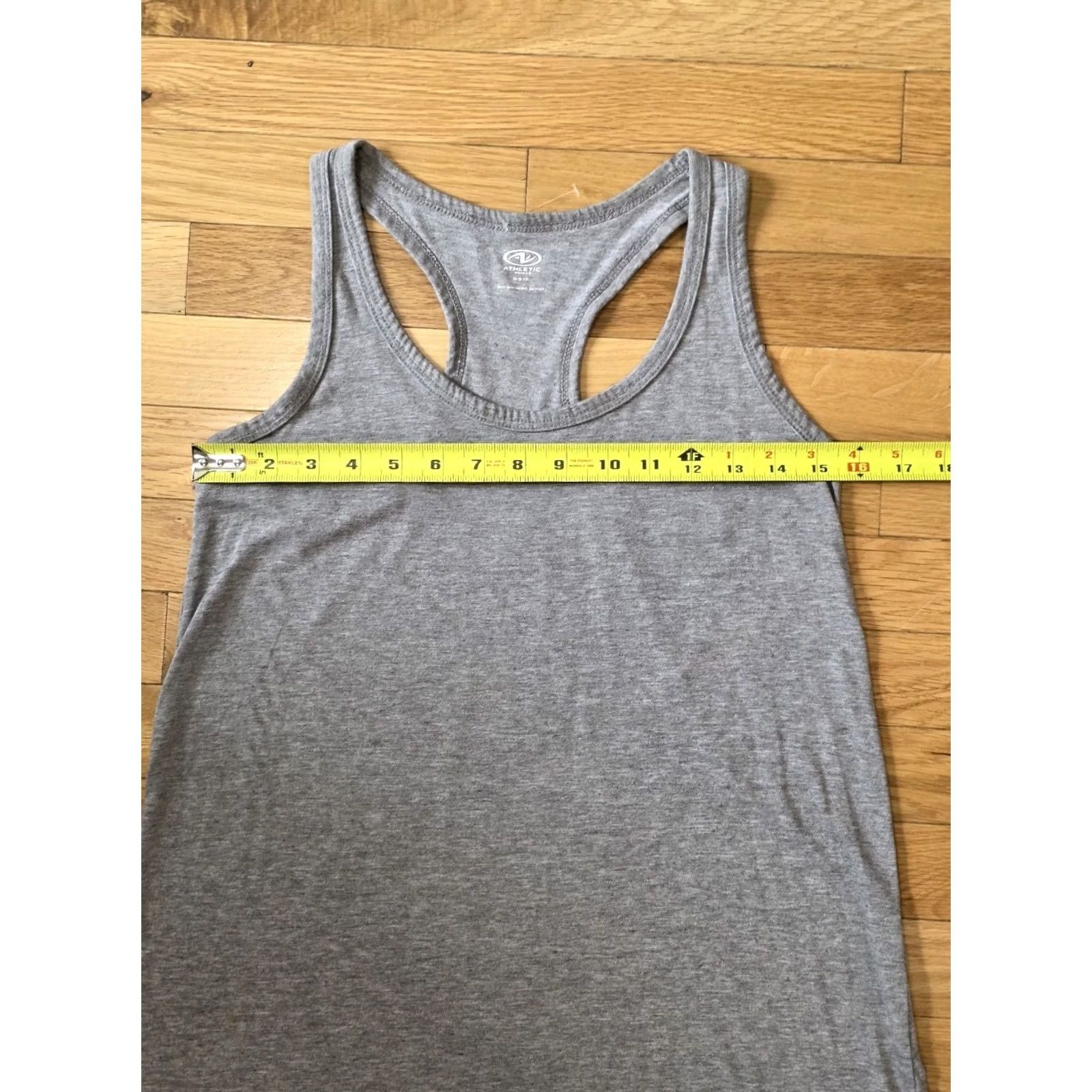 Athletic Works Athletic Works Womens Active Racerback Tank M 8 - 10 Shirt Sleeveless Gray Polyester Spandex Moisture Wicking Size ONE SIZE - 7 Thumbnail