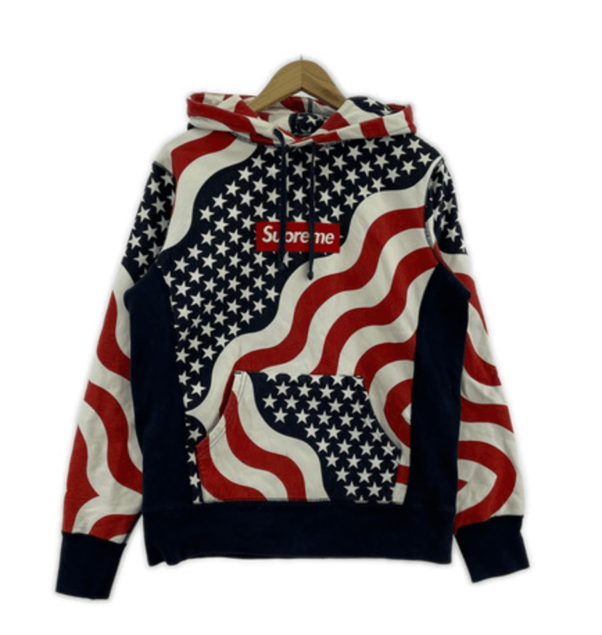 Supreme Box Logo Pullover Hoodie Flag S USA