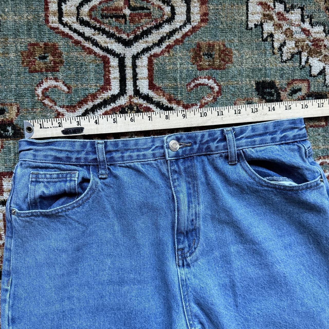 Japanese Brand Y2K Blue Wide-Leg Baggy Denim Jeans Size US 30 / EU 46 - 4 Thumbnail