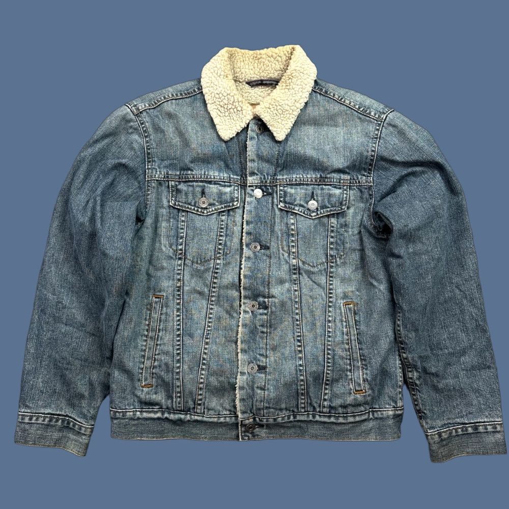 Gap Vintage Gap Jacket Mens S Denim Trucker Lined Sherpa Fleece Y2K Cool Casual Biker 80s 90s USA Mens Size US S / EU 44-46 / 1 - 1 Thumbnail