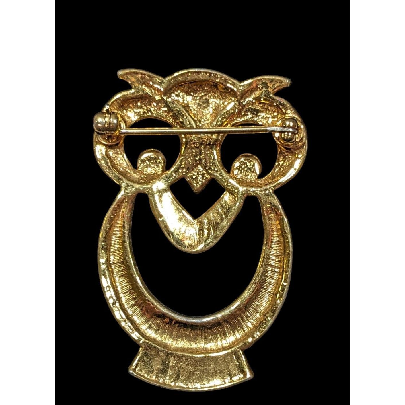 Other Vintage Nature Inspired Gold Tone Open Owl Brooch Size ONE SIZE - 2 Thumbnail