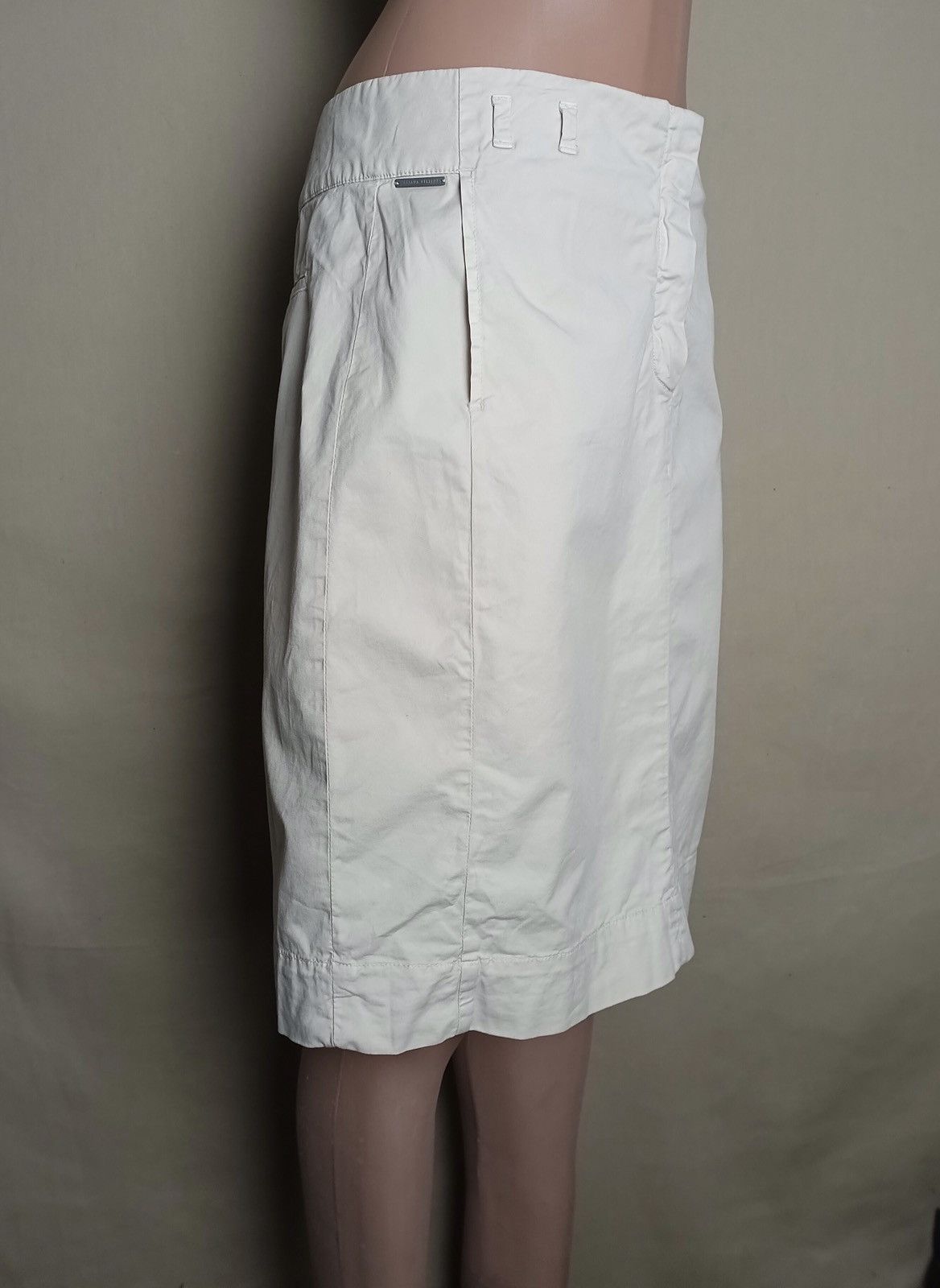 Fabiana Filippi Fabiana Filippi Beige Cotton Womens Skirt EU38 US M Size 30" / US 8 / IT 44 - 3 Thumbnail