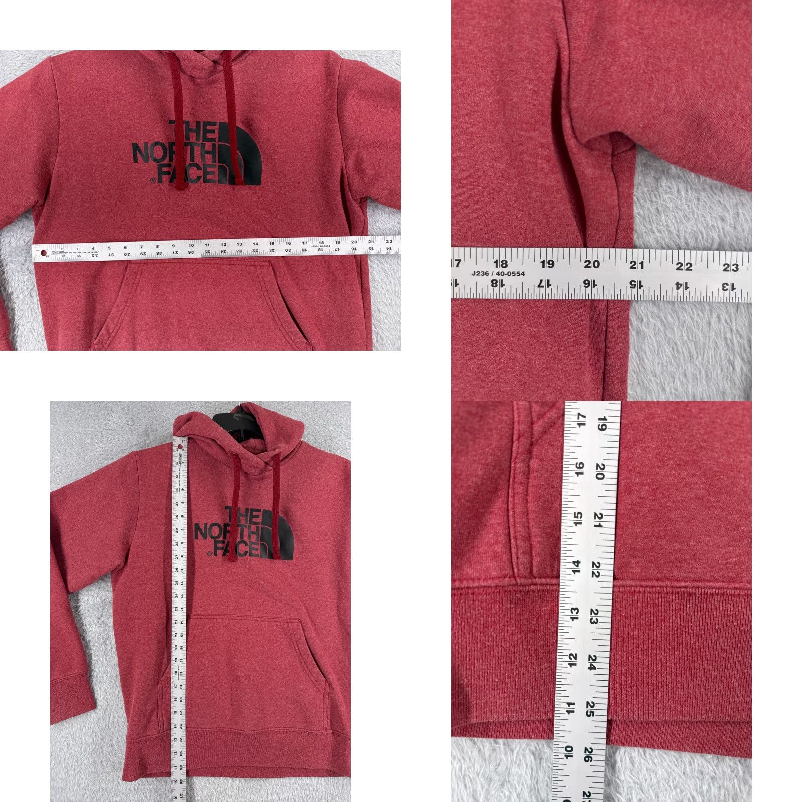 The North Face The North Face Men Hoodie Sweatshirt Pullover Red M Cotton Jersey Pocket Logo Regular Size - Shirt? Size US M / EU 48-50 / 2 - 8 Thumbnail