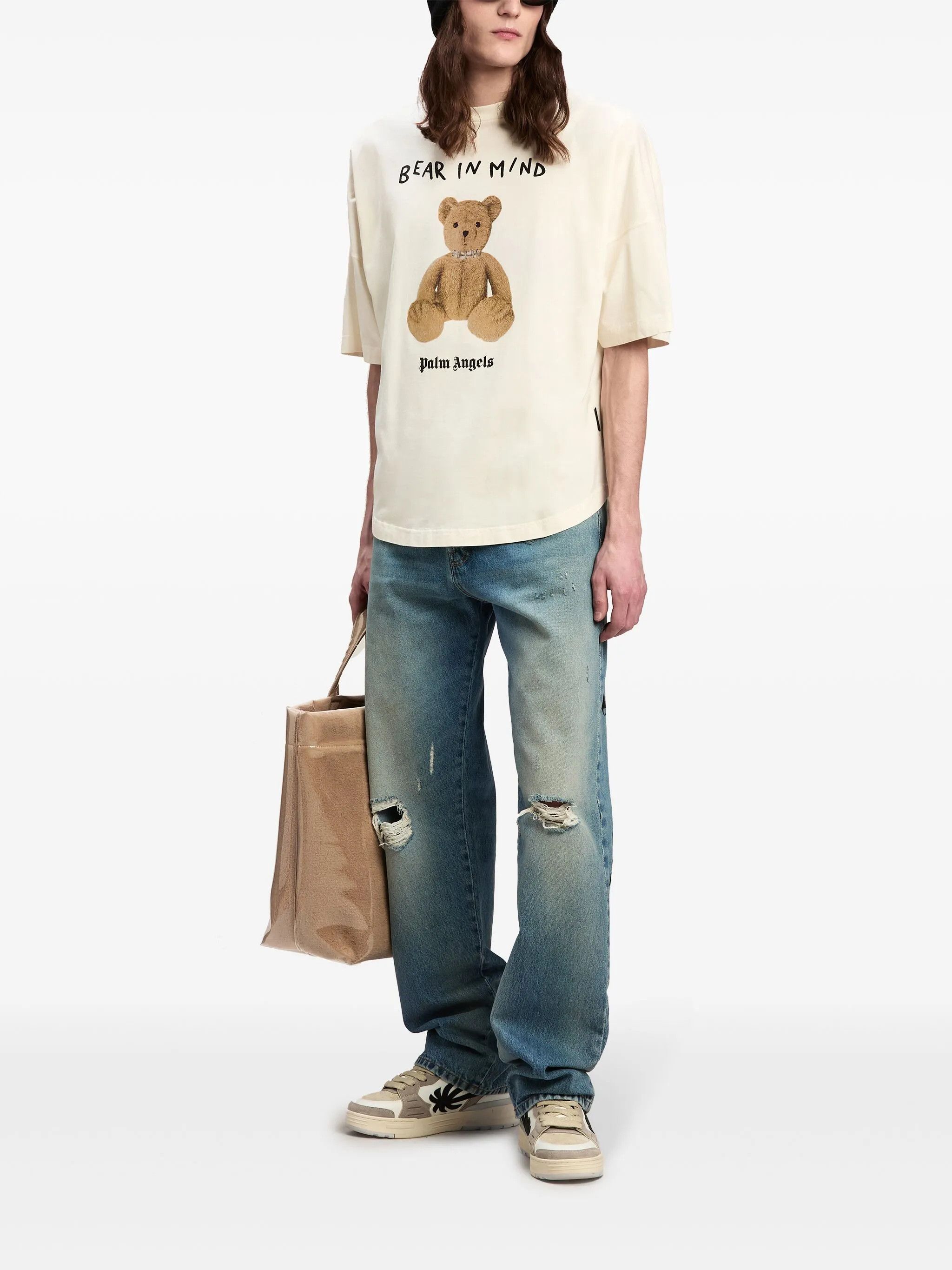 Palm Angels CC000021 Bear In Mind T-Shirt in White Size US S / EU 44-46 / 1 - 2 Thumbnail