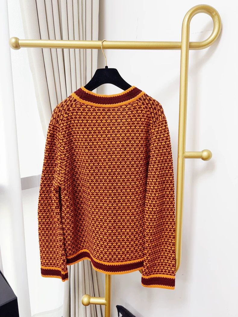 Chanel Chanel 23A Dakar orange brown two-pocket knitted cardigan Size M / US 6-8 / IT 42-44 - 3 Thumbnail