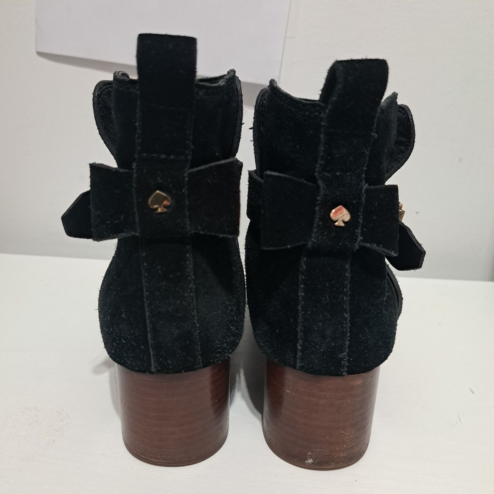 Kate Spade Kate Spade Taley Logo Bow Gothic Western Pull On Leather Sue Size US 8.5 / IT 38.5 - 14 Thumbnail