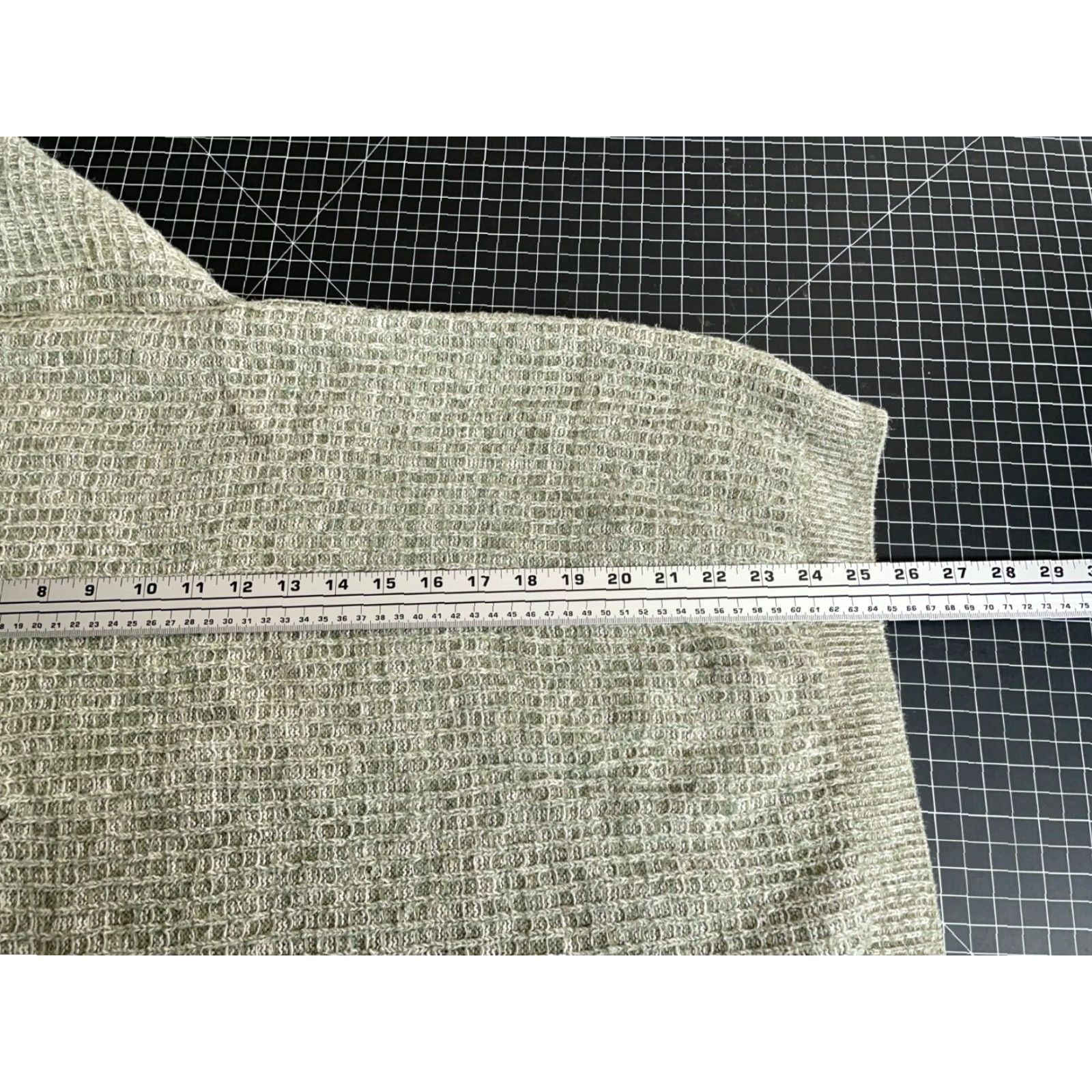 Vintage VINTAGE L'Homme Henley Sweater Shirt Adult Medium Khaki Green Chunky Knit Size US M / EU 48-50 / 2 - 6 Thumbnail
