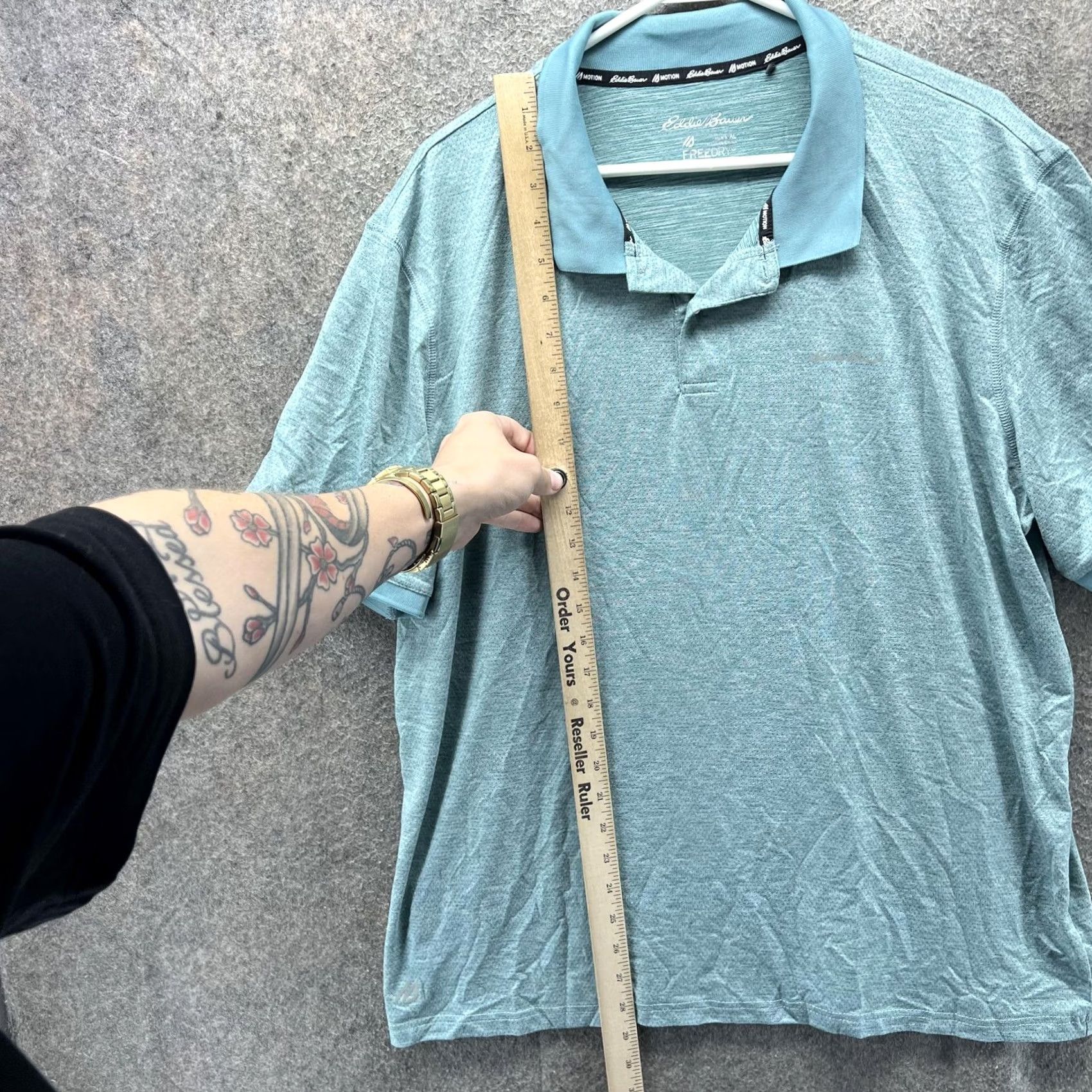 Eddie Bauer Eddie Bauer Polo Shirt Mens XL Blue Motion FreeDry Golf Performance Stretch Shirt Size US XL / EU 56 / 4 - 6 Thumbnail
