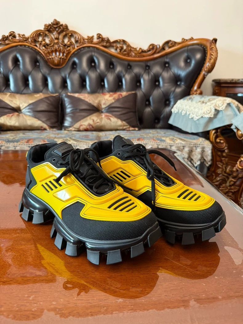 Prada Prada Men's Shoes Black Yellow Color Combo-2506 Size US 7.5 / EU 40-41 - 2 Thumbnail
