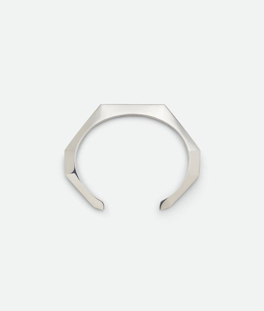 Bottega Veneta o1w1db10525 Size: M / Facet Cuff Bracelet in Silver Size ONE SIZE - 1 Thumbnail