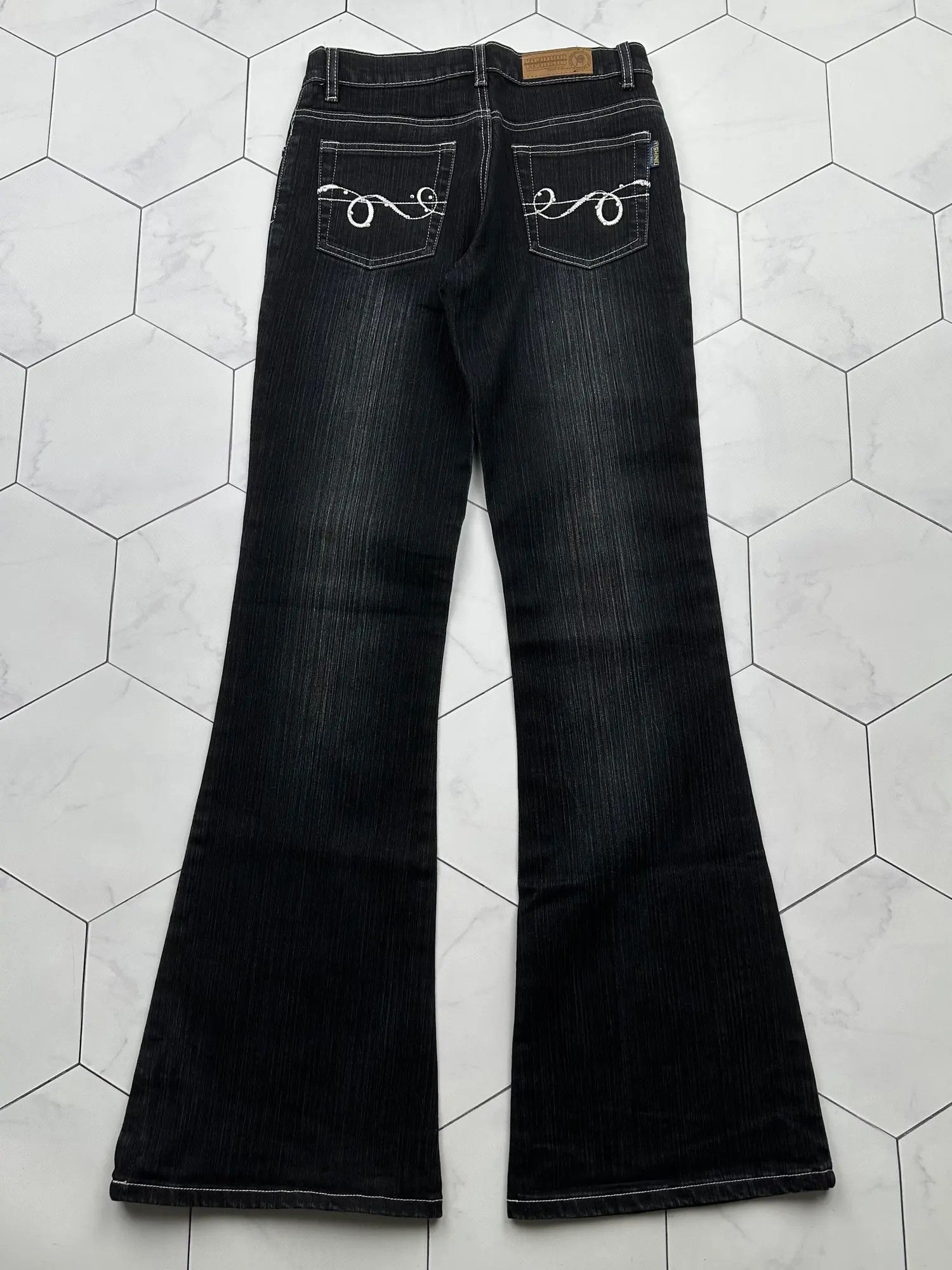 Japanese Brand Vintage Faded Flare Jeans (B486)E2 Size 27" / US 4 / IT 40 - 4 Thumbnail