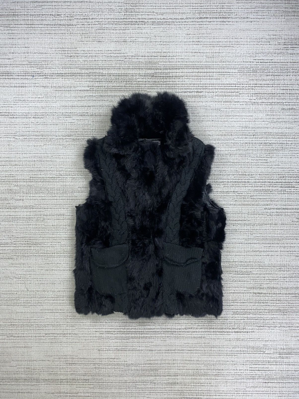 DAKS Vintage Daks London Rare Black Rabbit Fur Vest Size US S / EU 44-46 / 1 - 5 Thumbnail