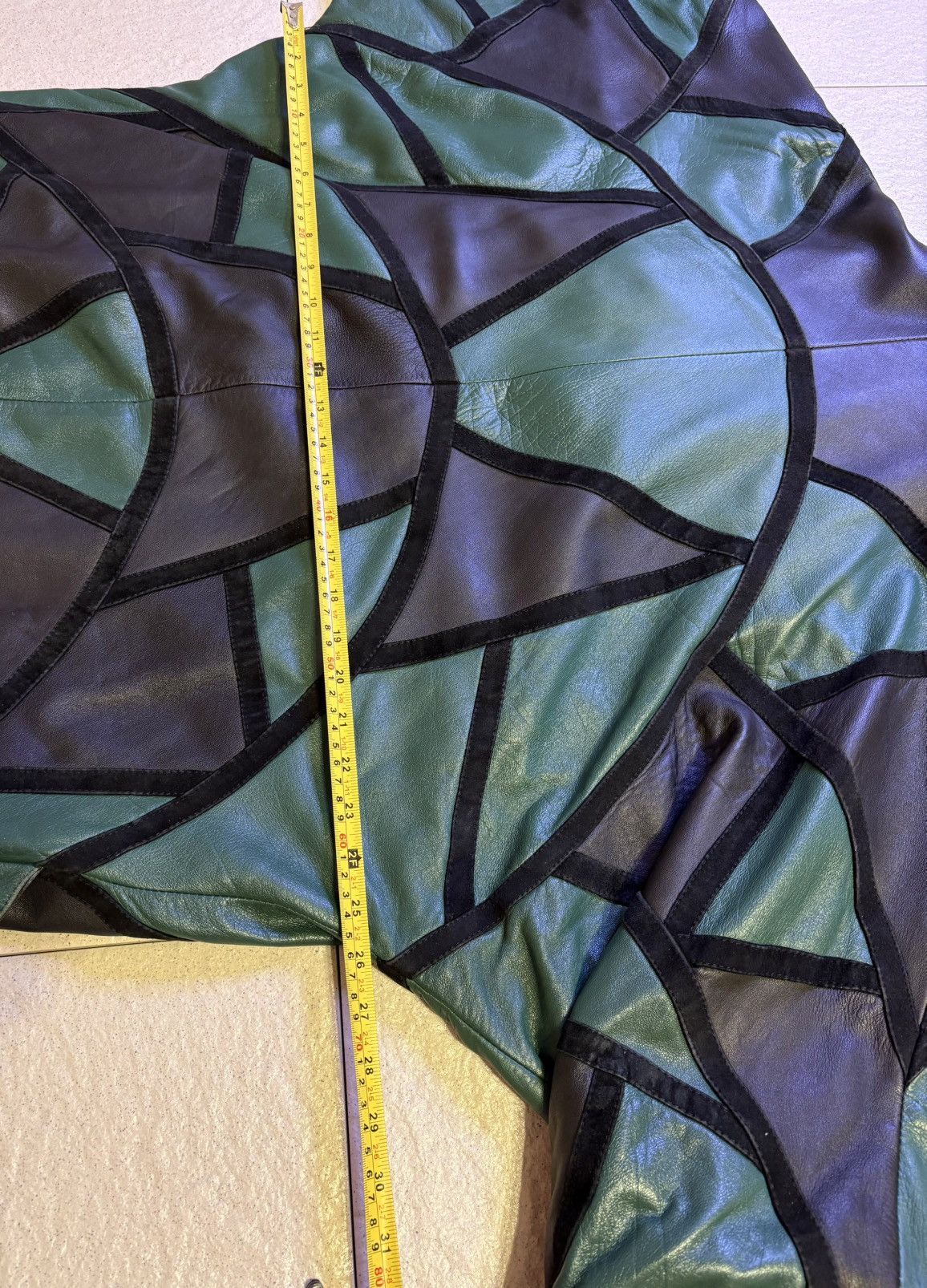 Other Vintage Patchwork Leather Batwing Jacket Rare 80s Size US M / EU 48-50 / 2 - 21 Thumbnail