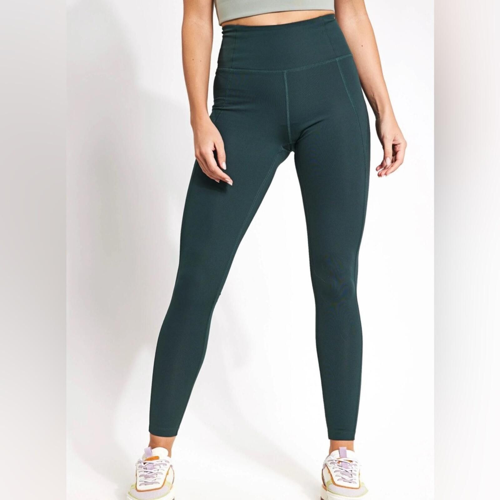 Girlfriend Collective Girlfriend Collective / High Rise Legging / Moss Green / S Size 28" / US 6 / IT 42 - 1 Thumbnail